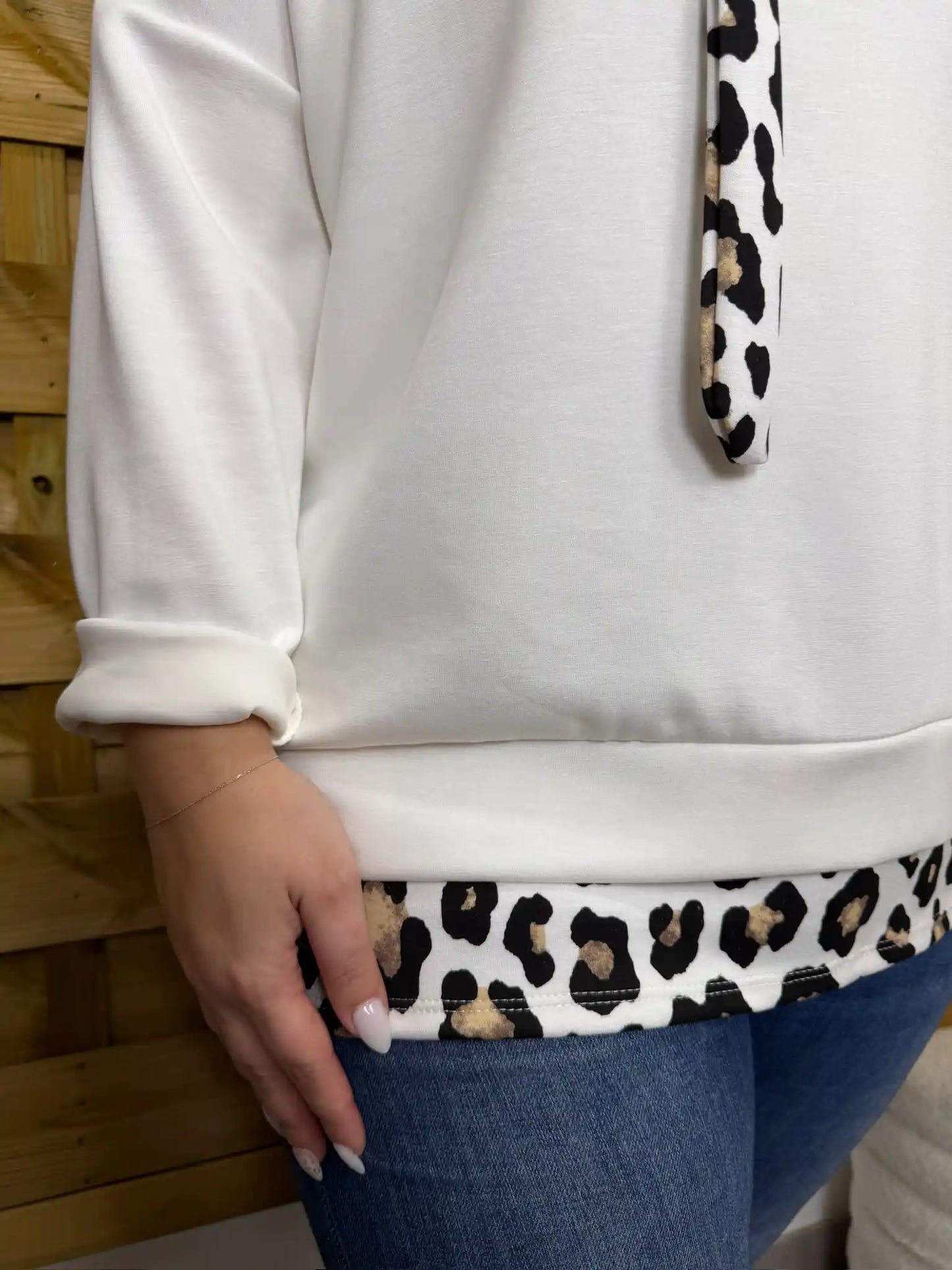 Hoodie "Leolove" Weiß