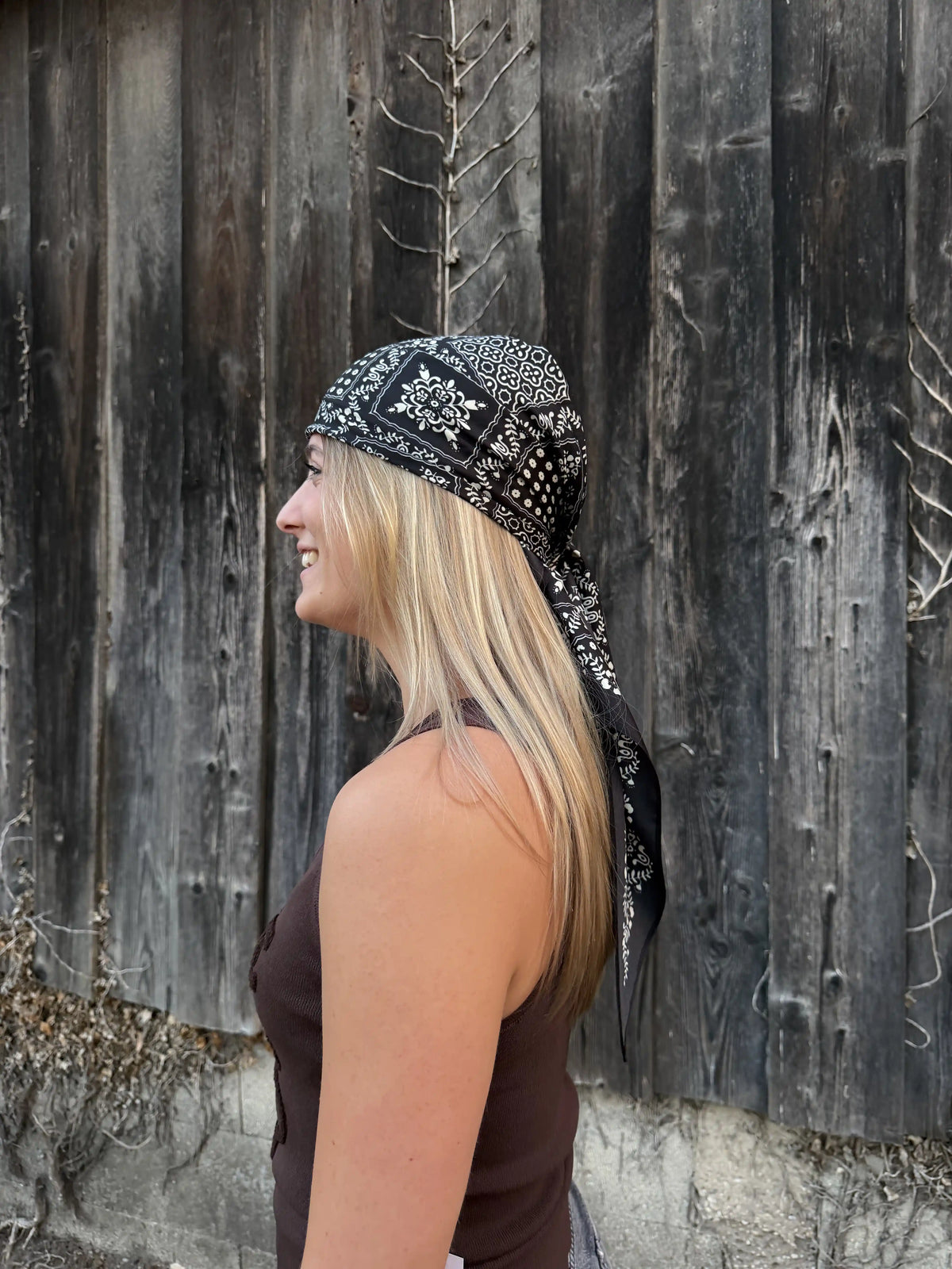 Tuch "Paisley" Schwarz