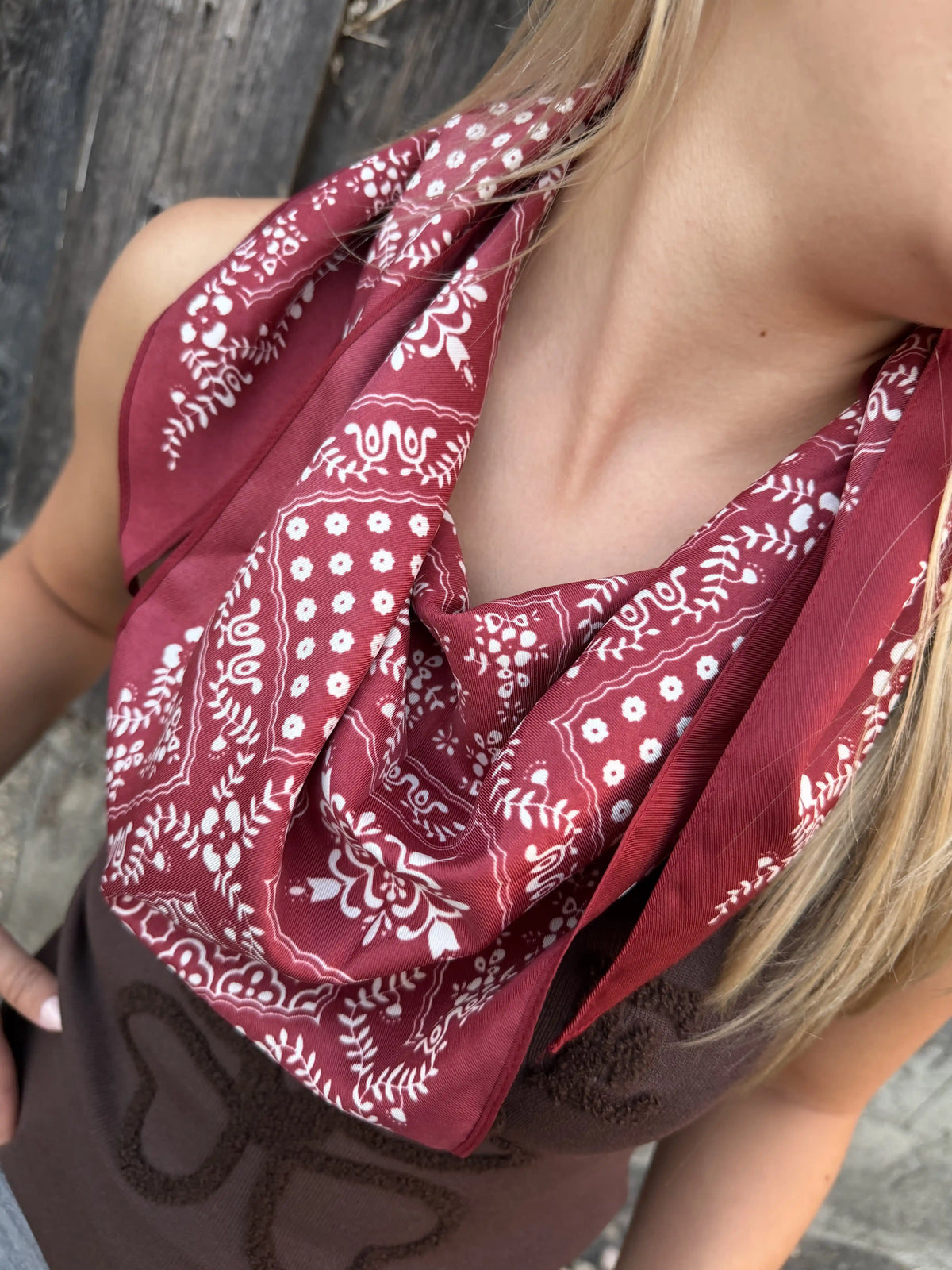 Tuch "Paisley" Rot