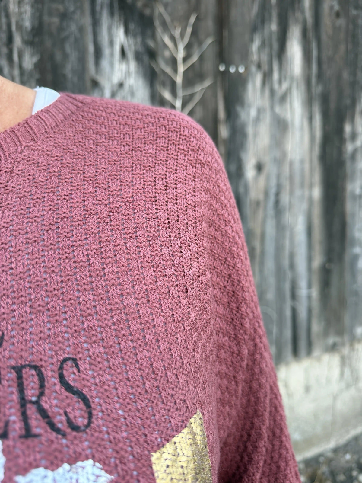Pullover "Bloom Statement" Rot