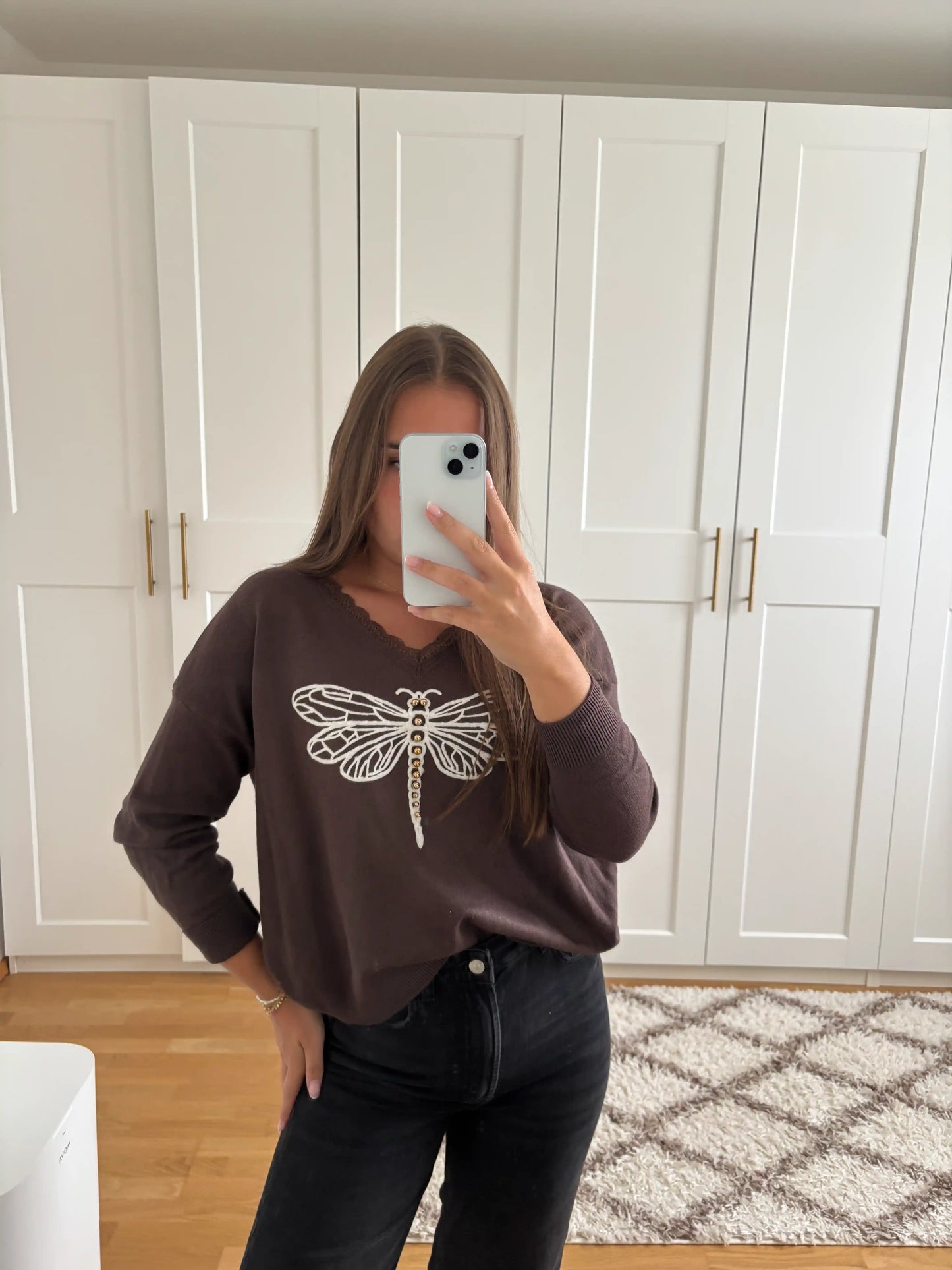 Pullover "Libelle" Schokobraun