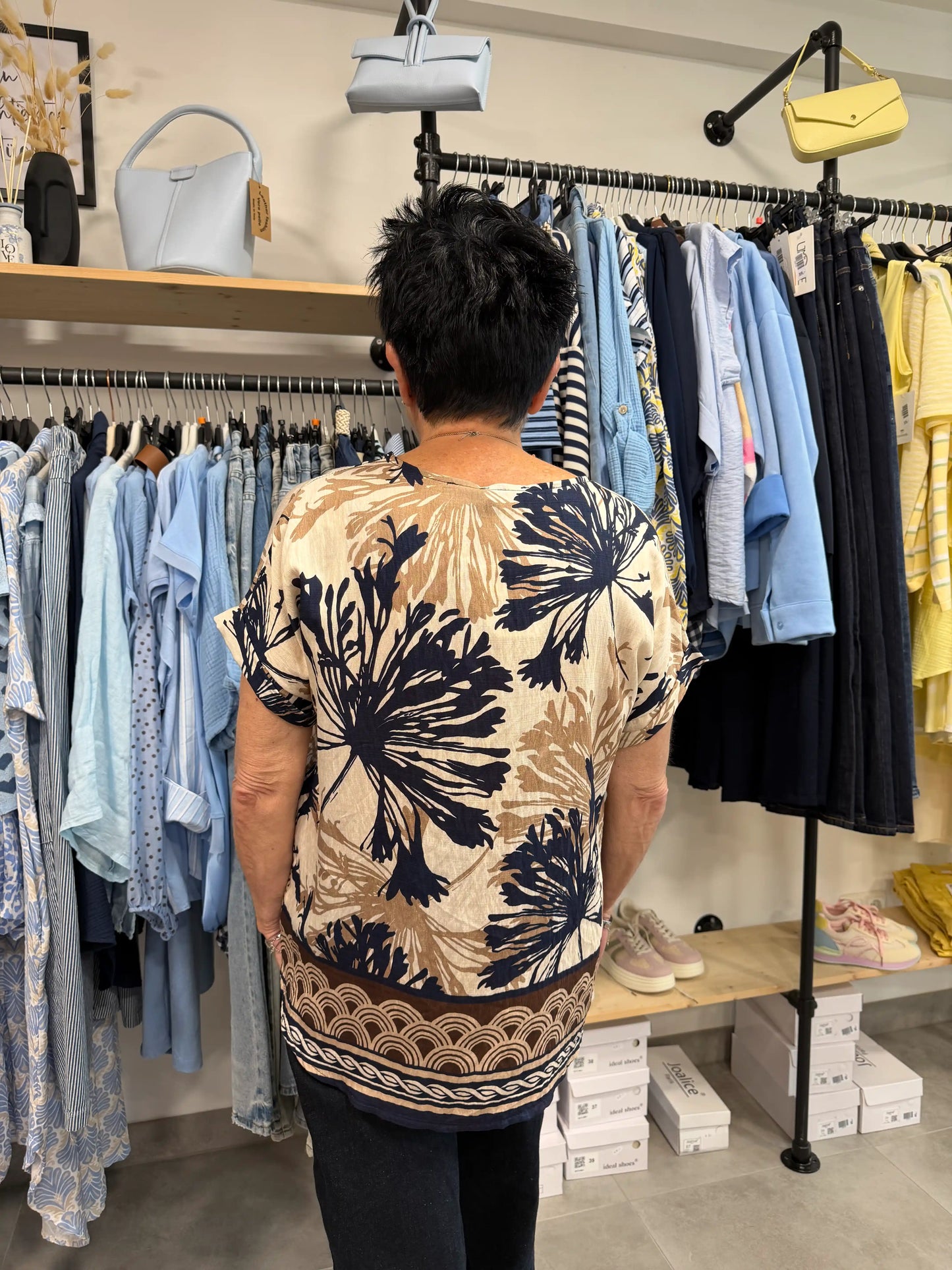 Shirt "Natural Bloom" Dunkelblau