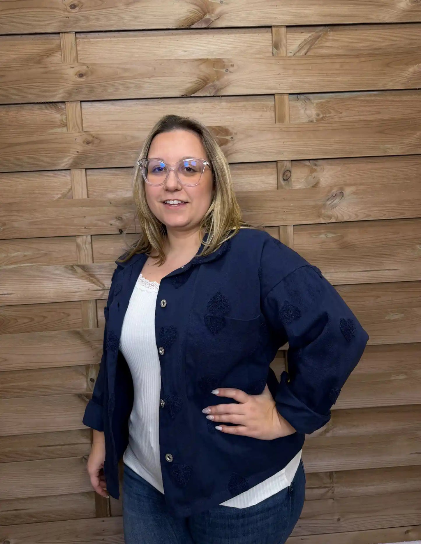 Jacke "Denim Heart" Dunkelblau