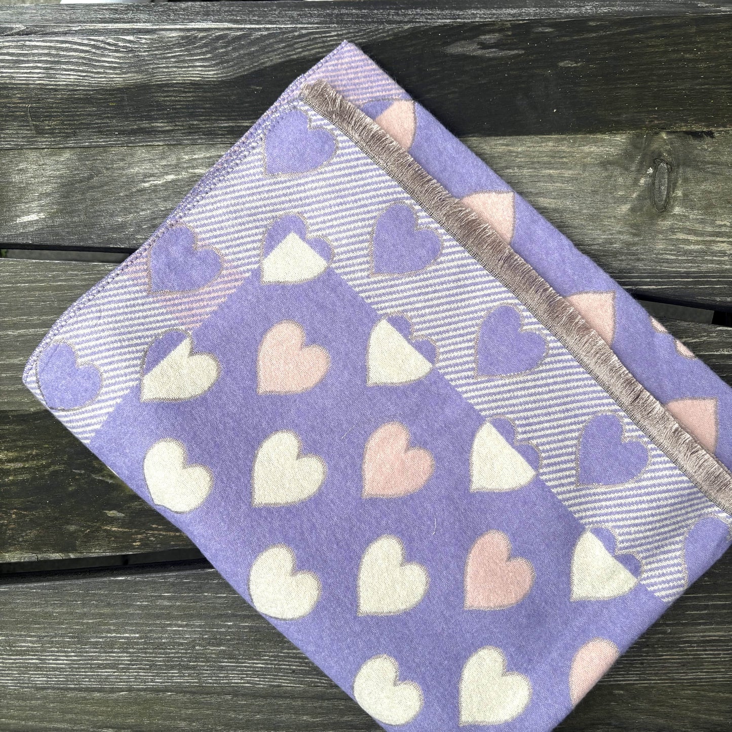 Schal "Herzi" Flieder