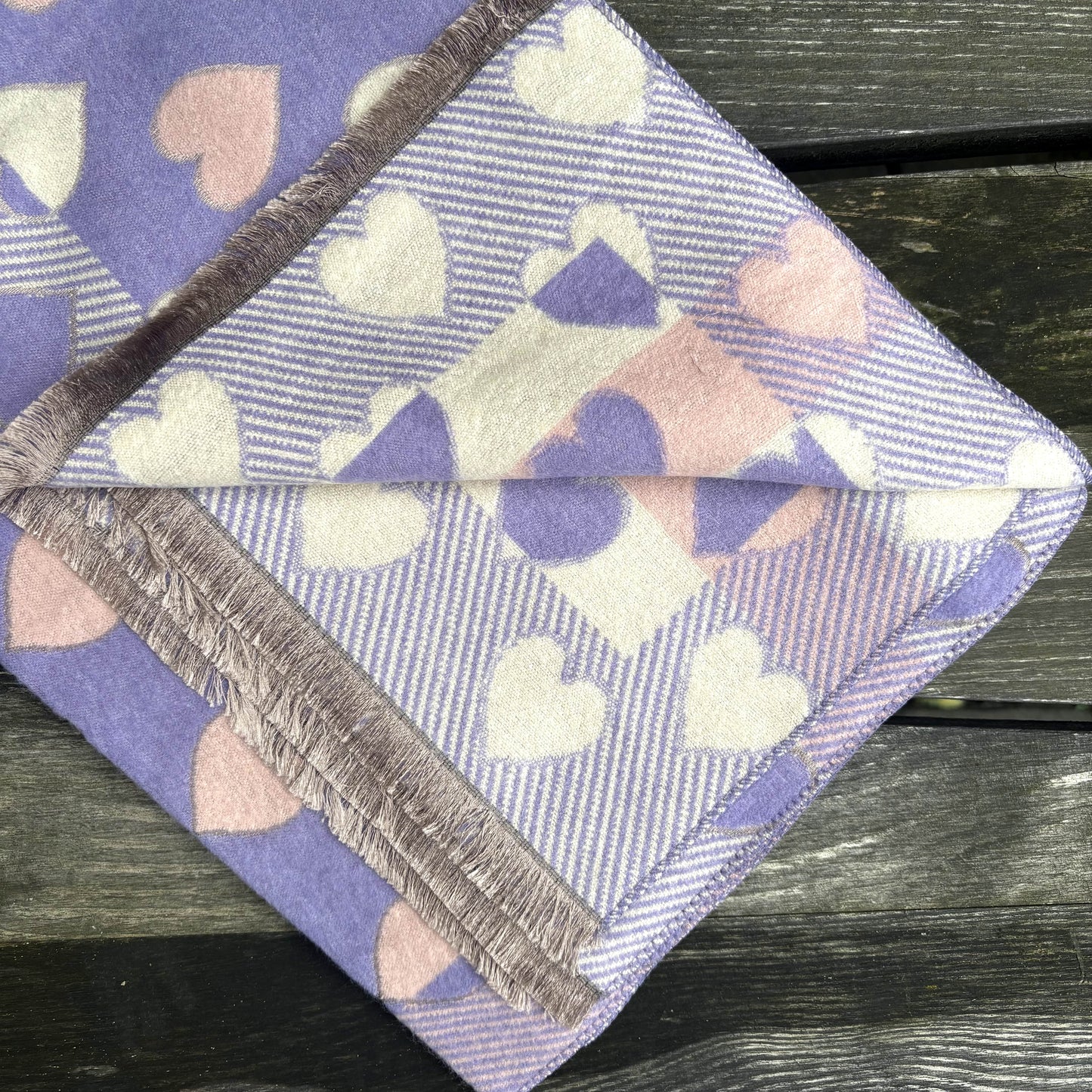 Schal "Herzi" Flieder