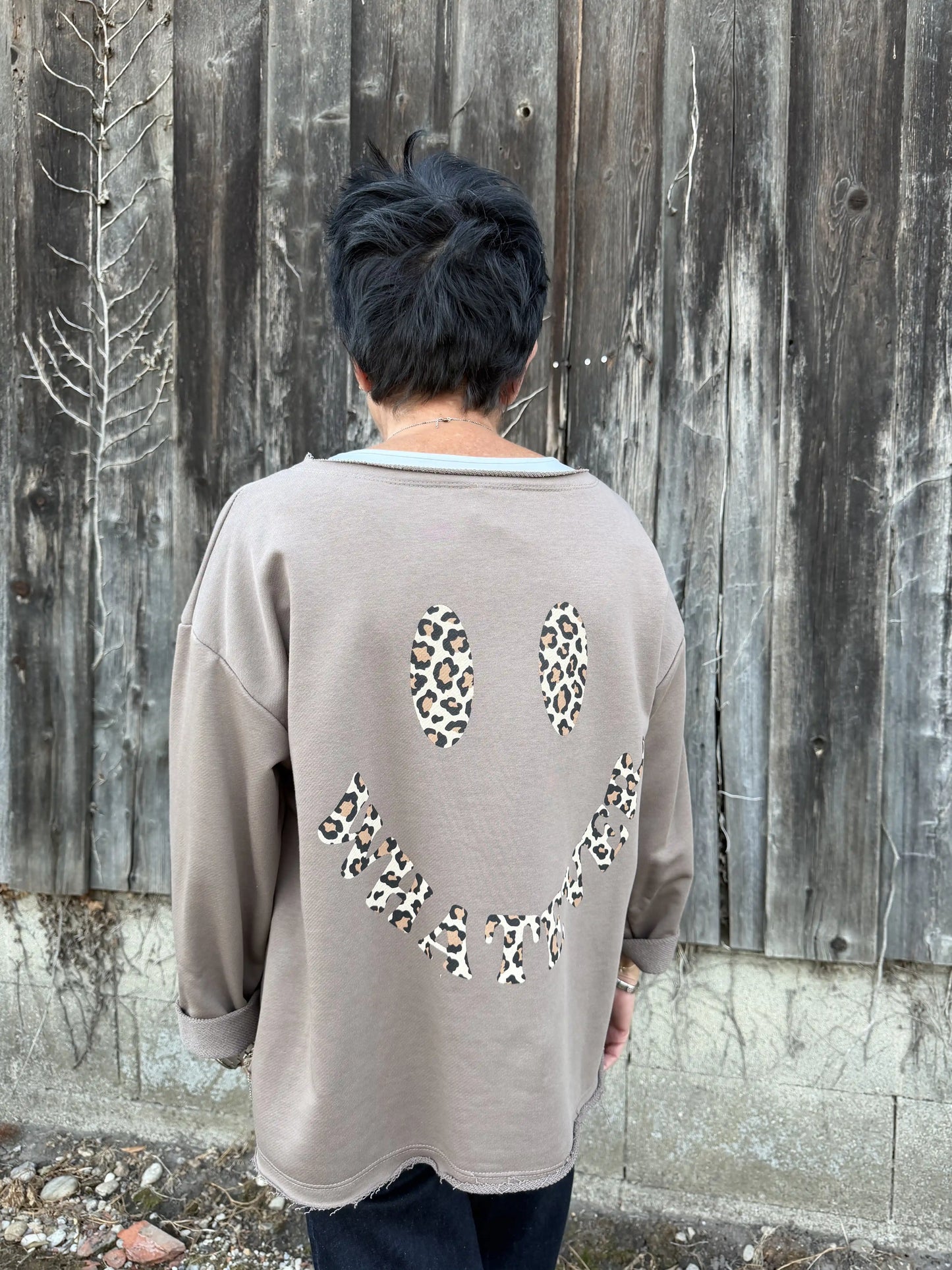 Pullover "Happy Leo" Taupe
