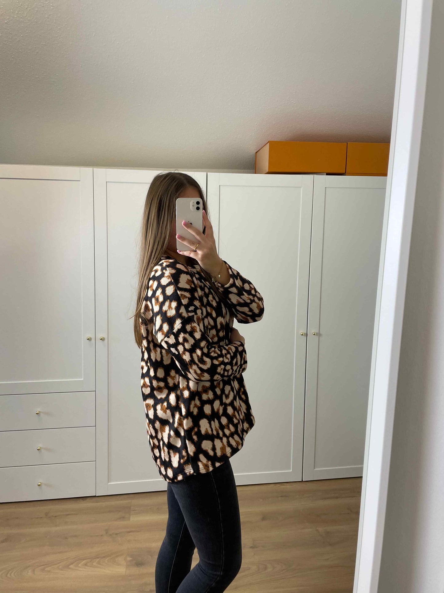 Pullover "Leoprint" Schwarz