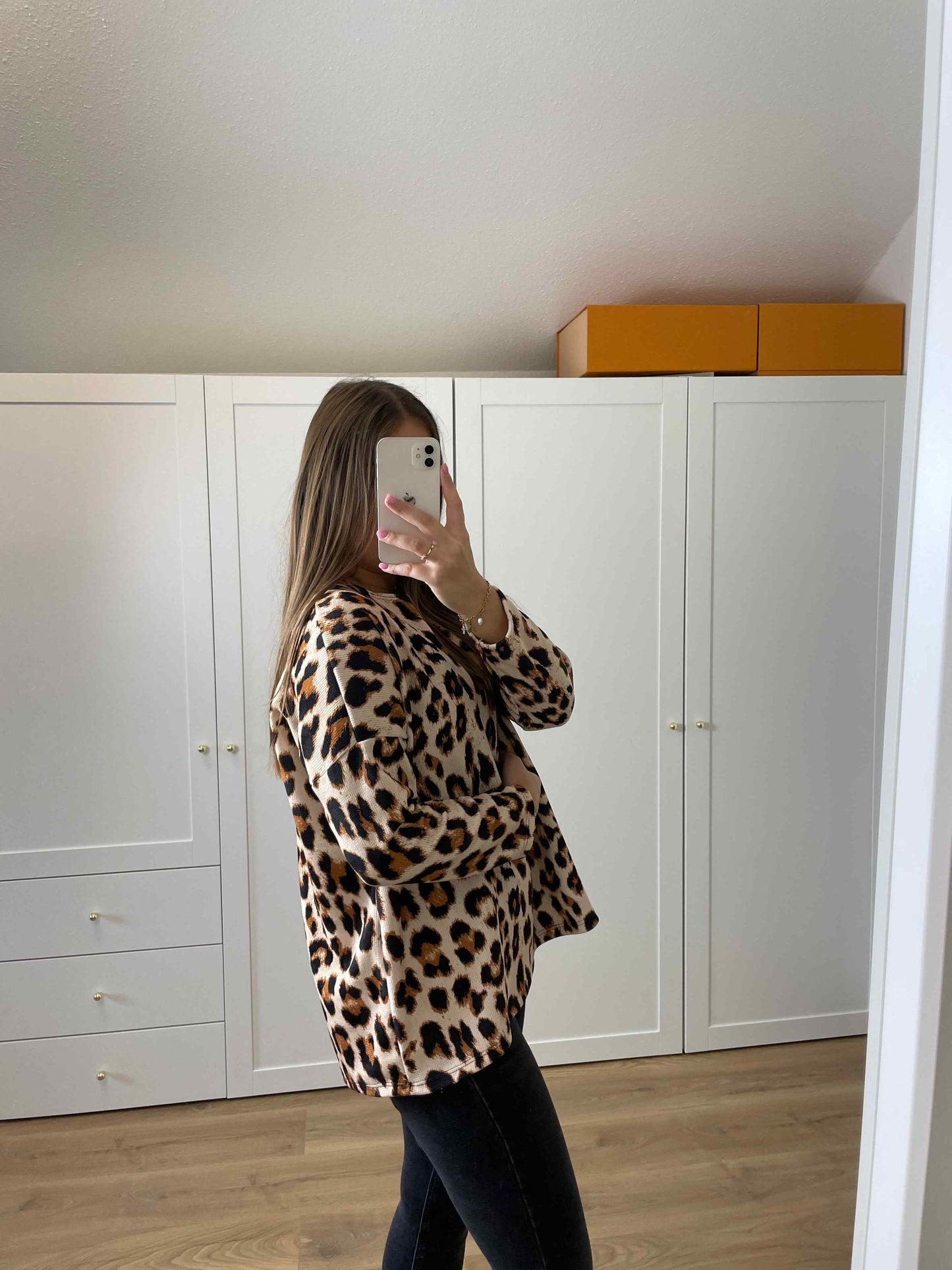 Pullover "Leoprint" Beige