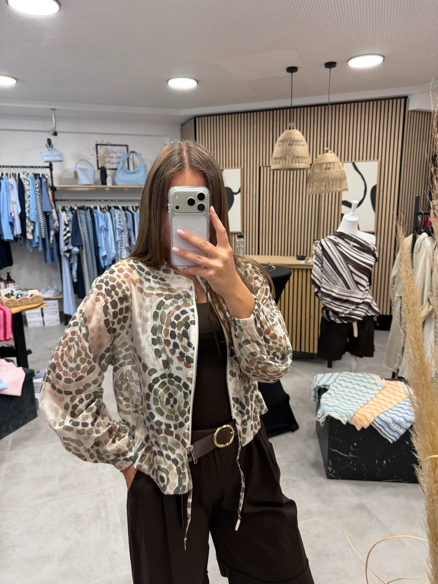 Jacke "Safari Chic" Olivegrün