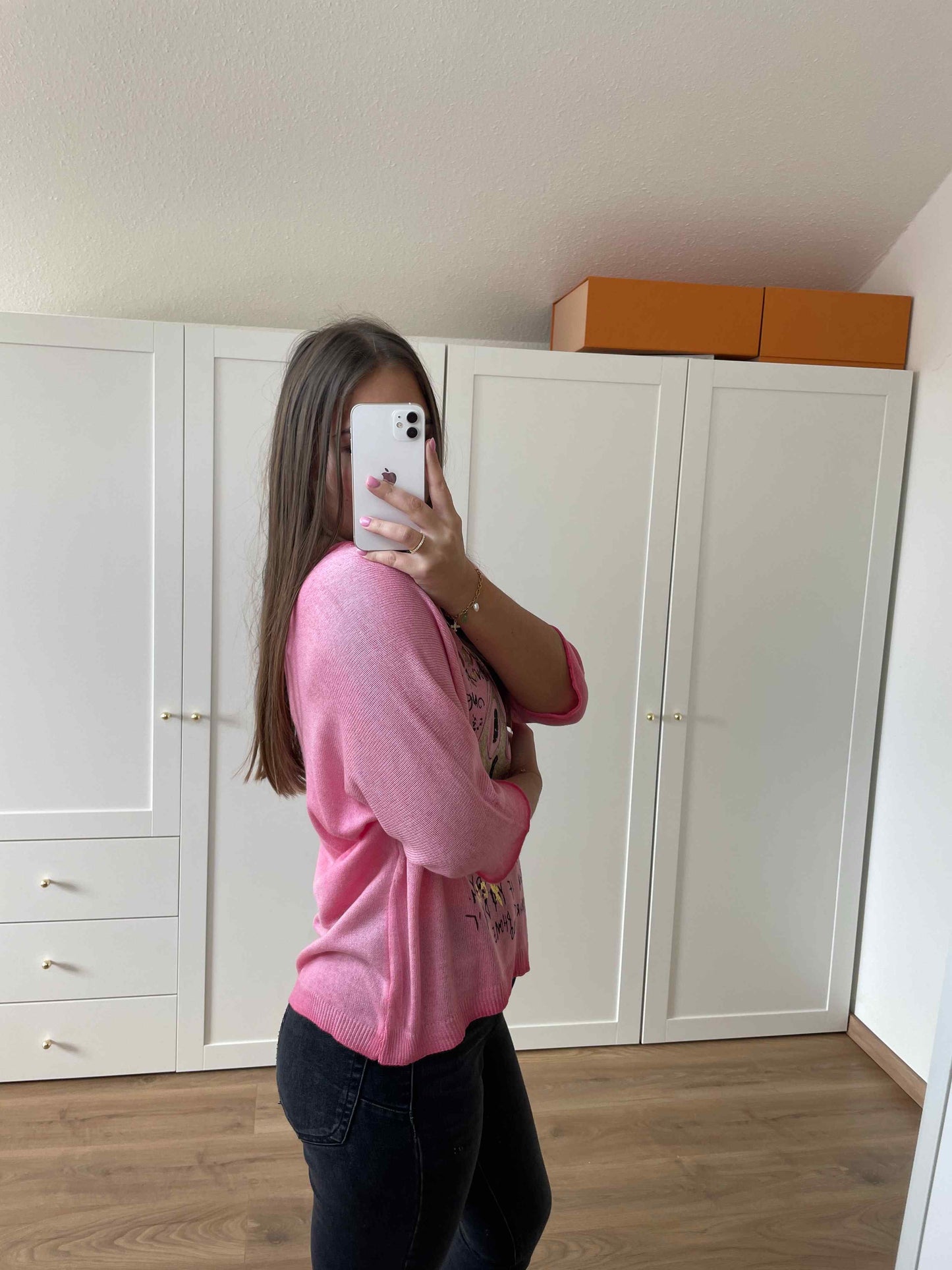 Pullover "Eule" Rosa