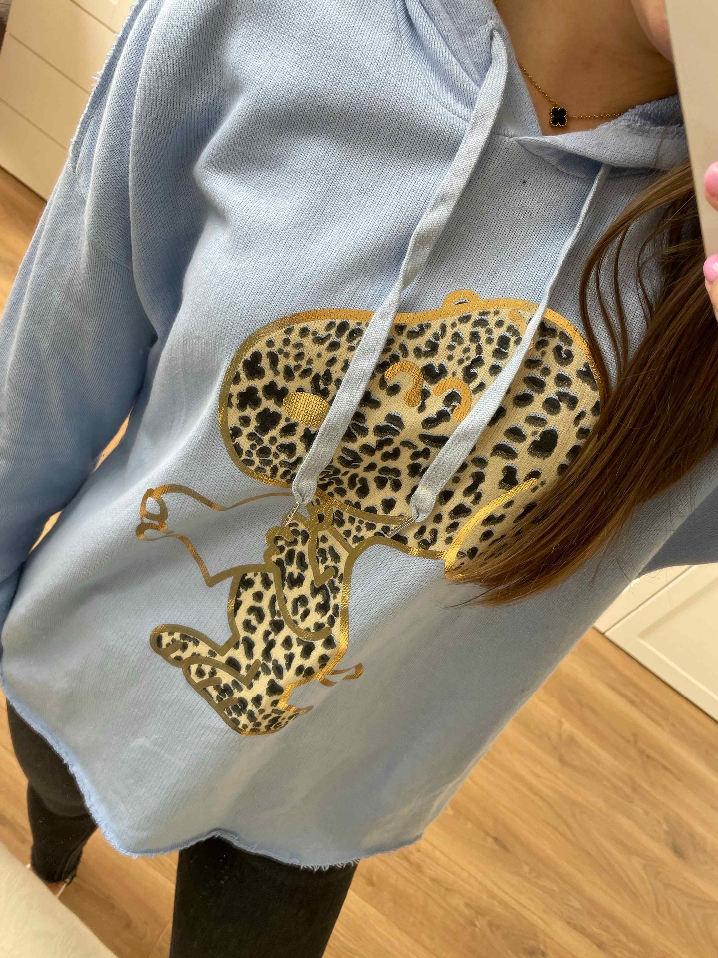 Kapuzenpullover "Snoopie" Hellblau