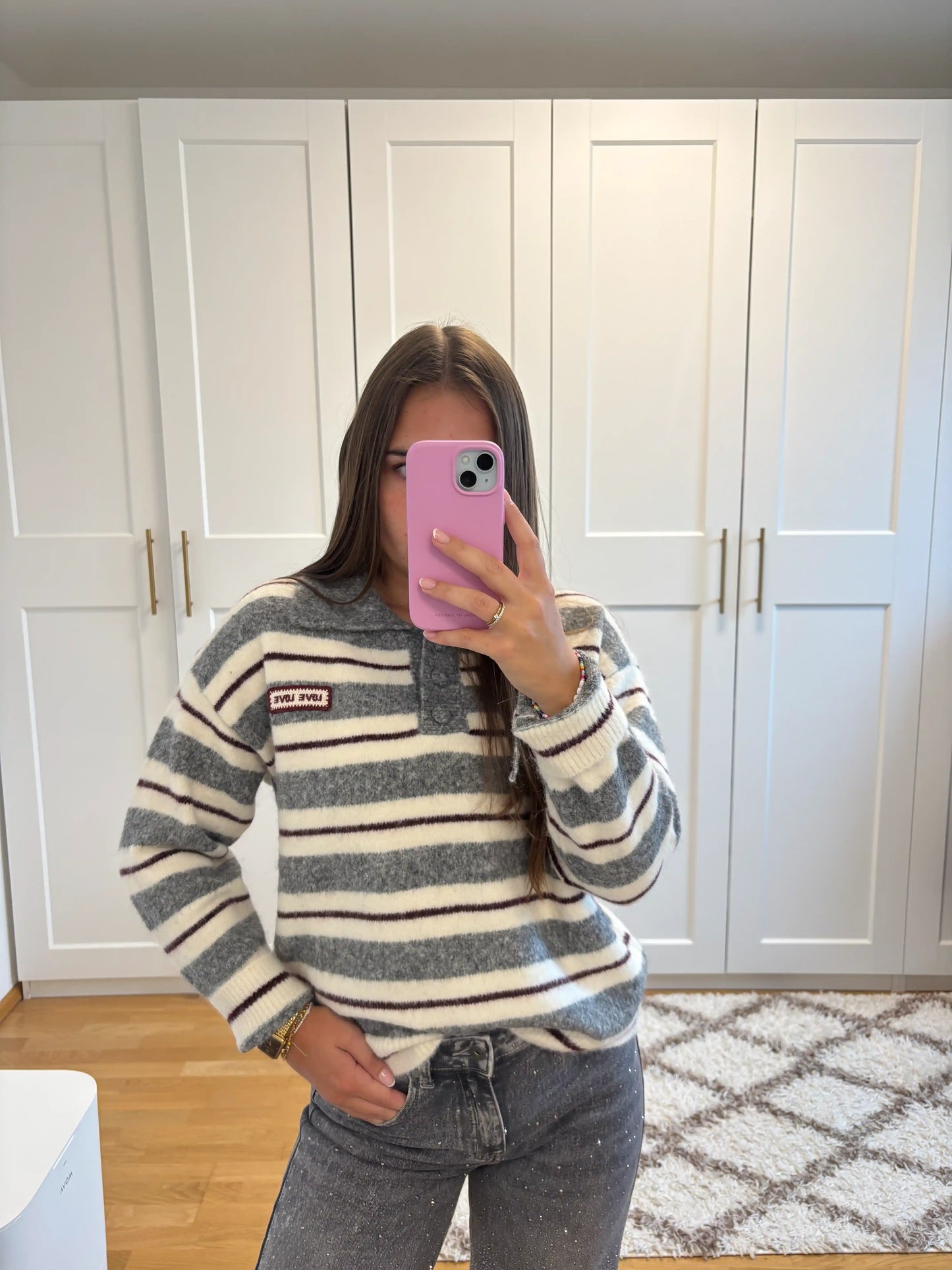 Pullover "Love Love" Grau