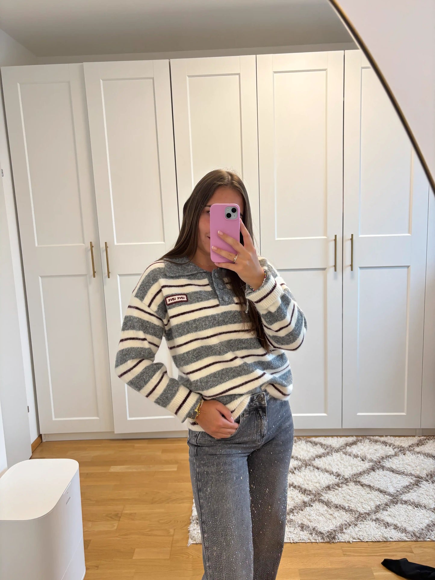 Pullover "Love Love" Grau