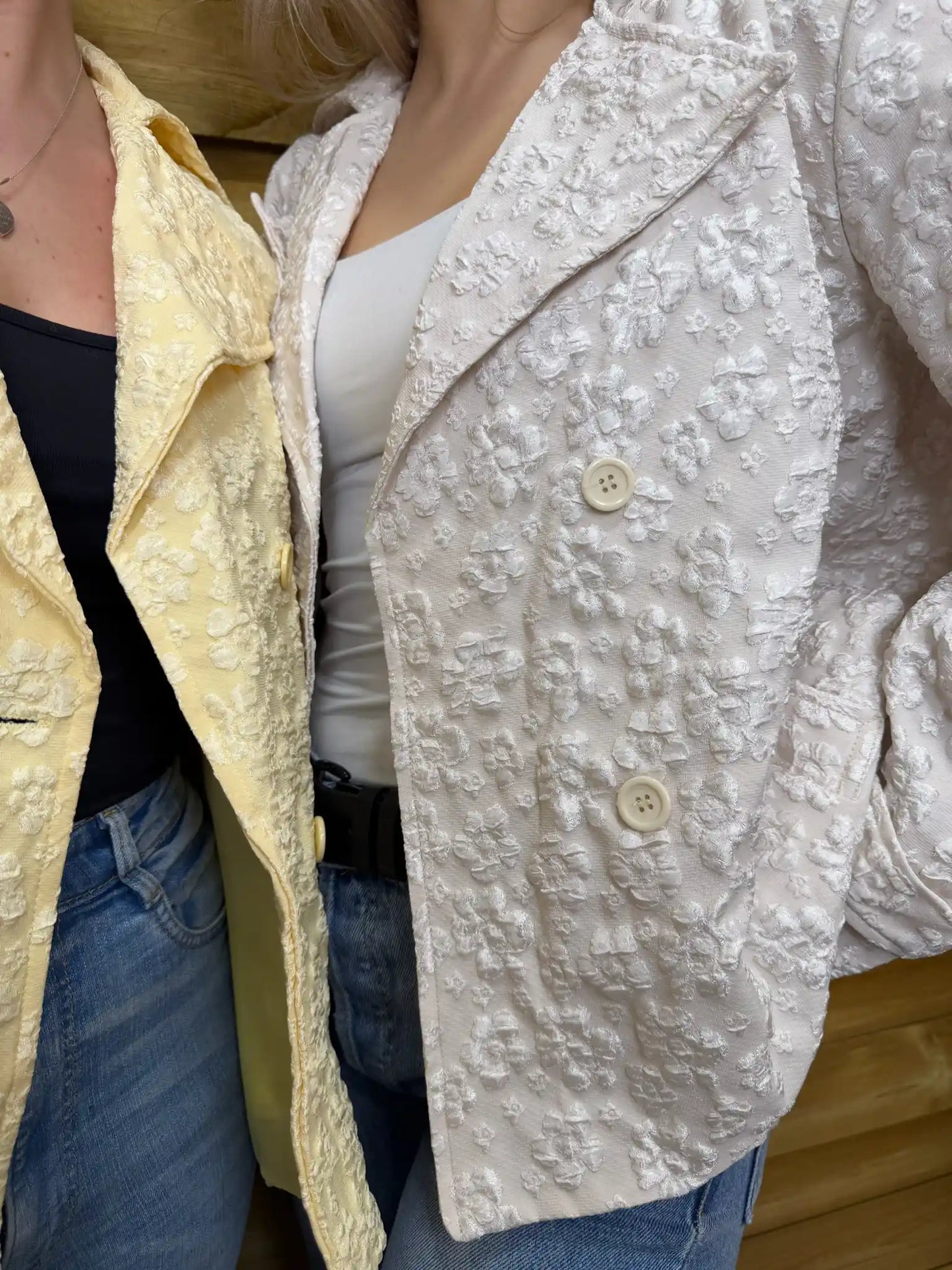 Jacke "Bloom Blossom" Beige