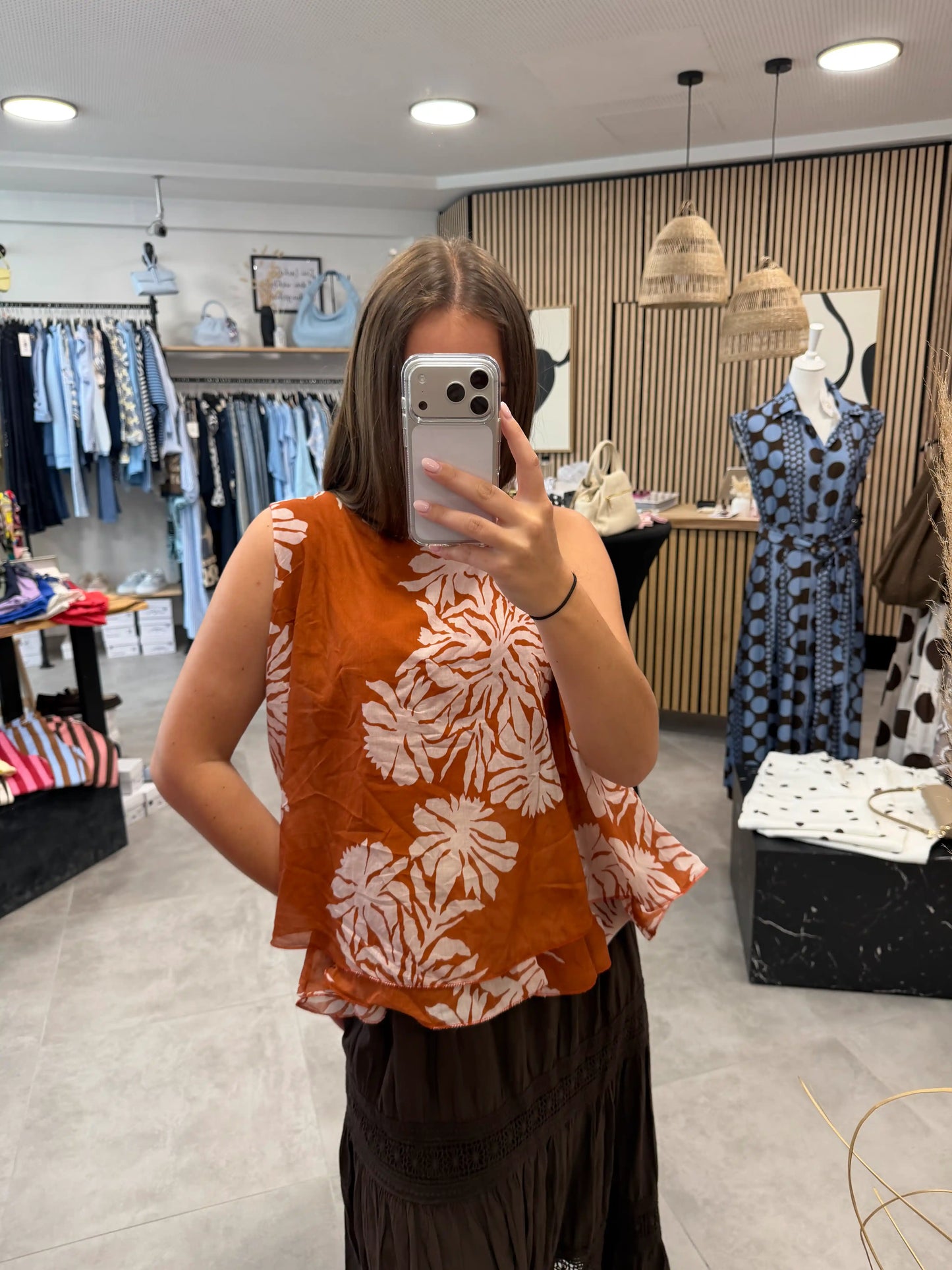 Bluse "Coco Blossom" Rost
