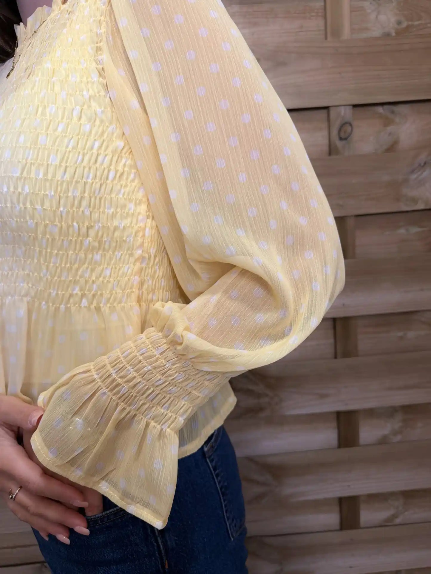 Bluse "Polka Dots" Gelb