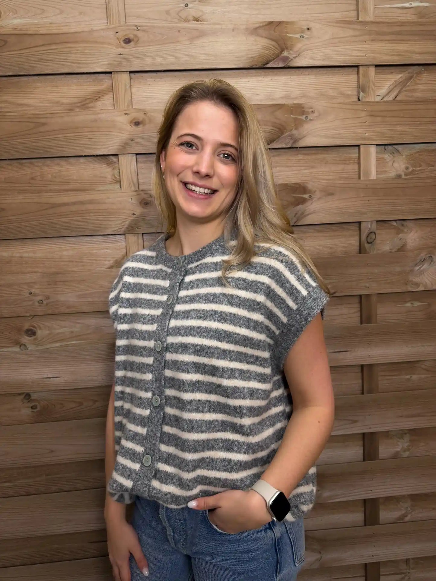 Pullunder "Stripes" Grau