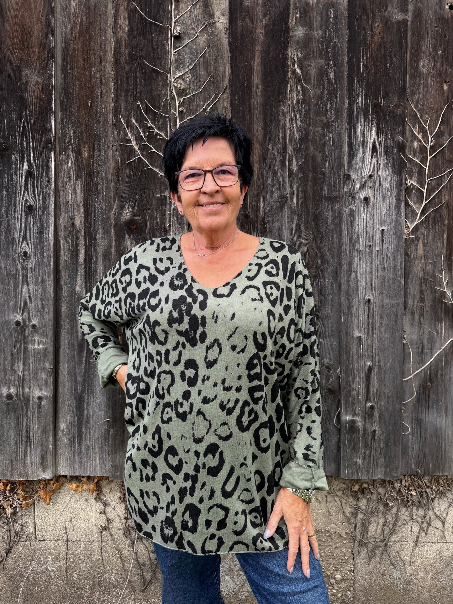 Pullover "Leolilly" Olivegrün
