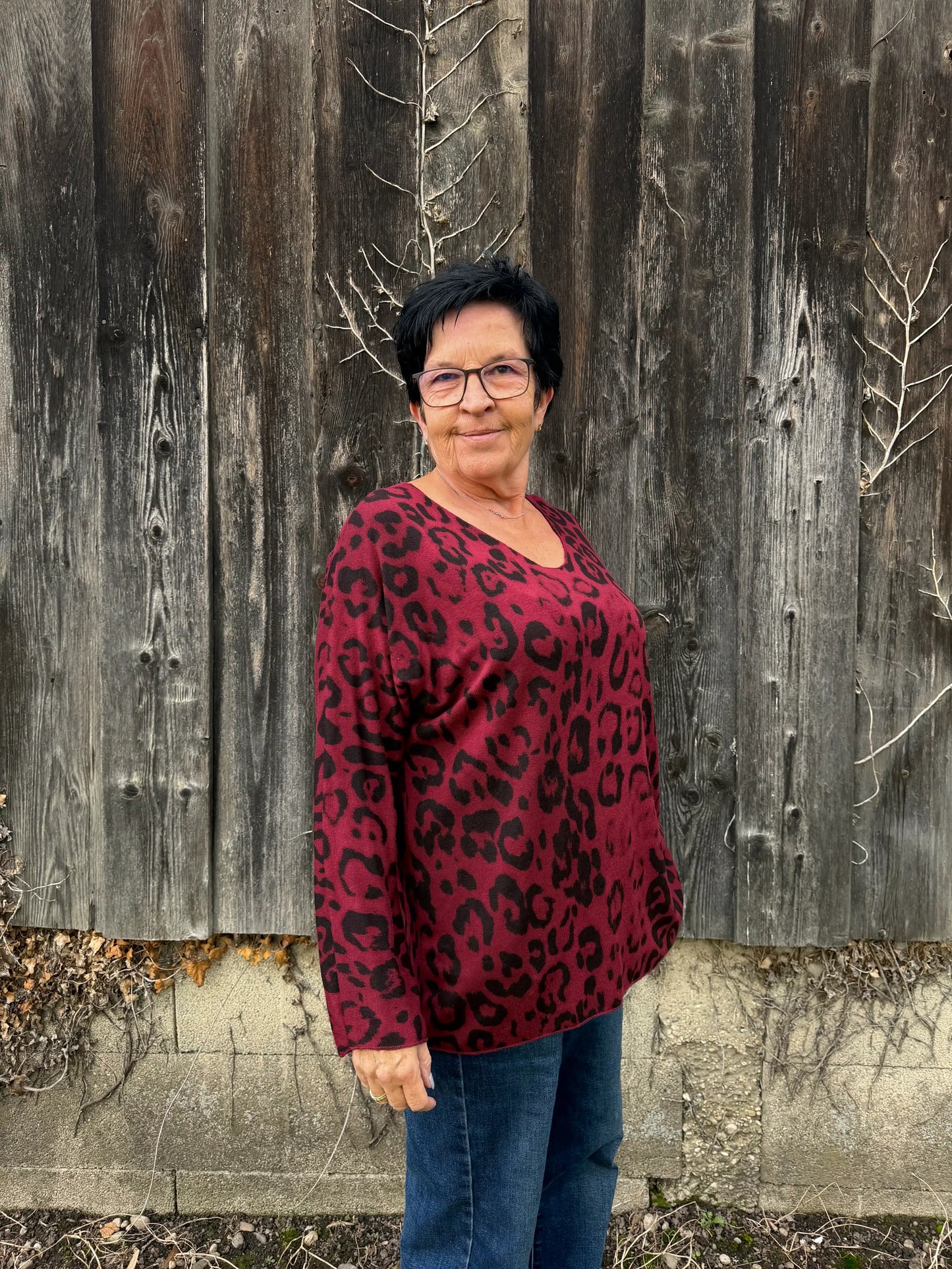 Pullover "Leolilly" Weinrot