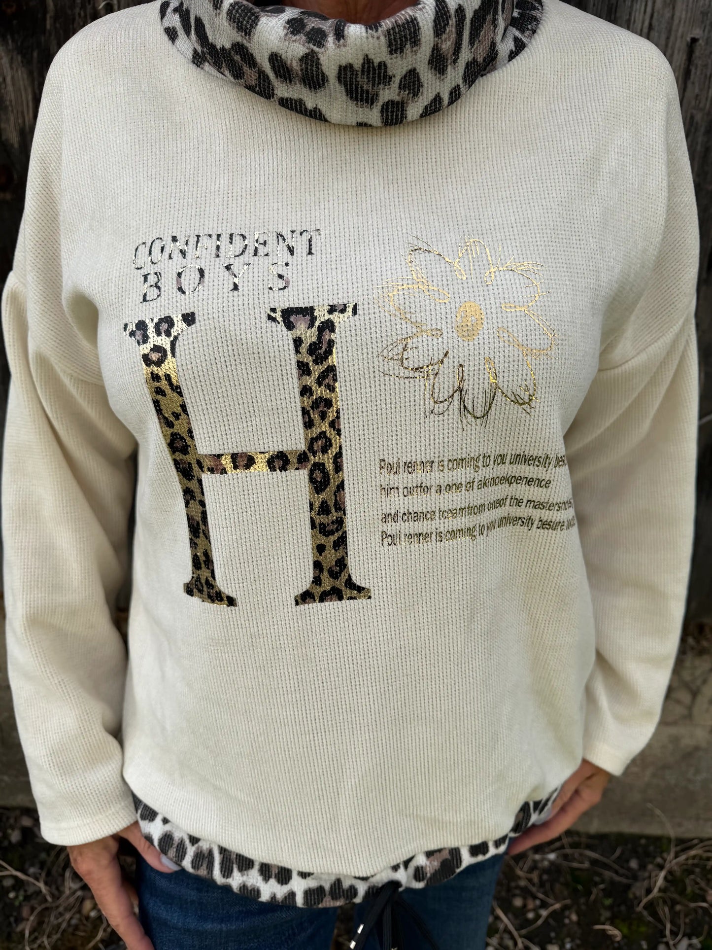 Pullover "H" Offwhite