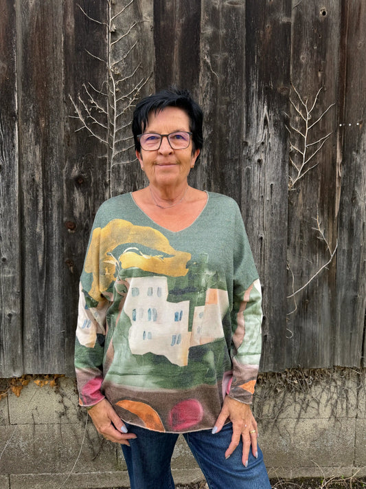 Pullover "City" Olivegrün