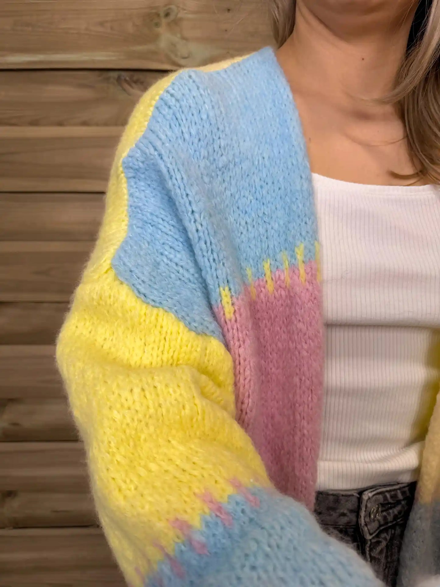 Cardigan "Color Pop" Hellblau