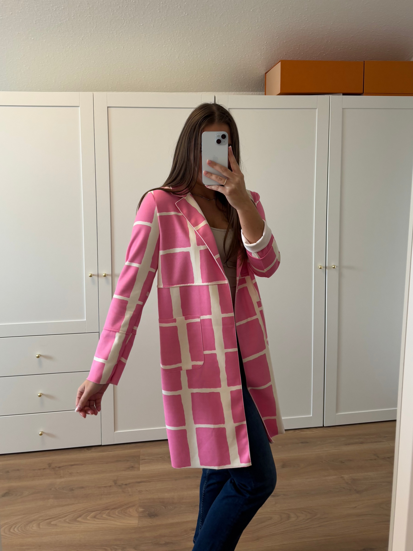 Mantel "Raster" Pink