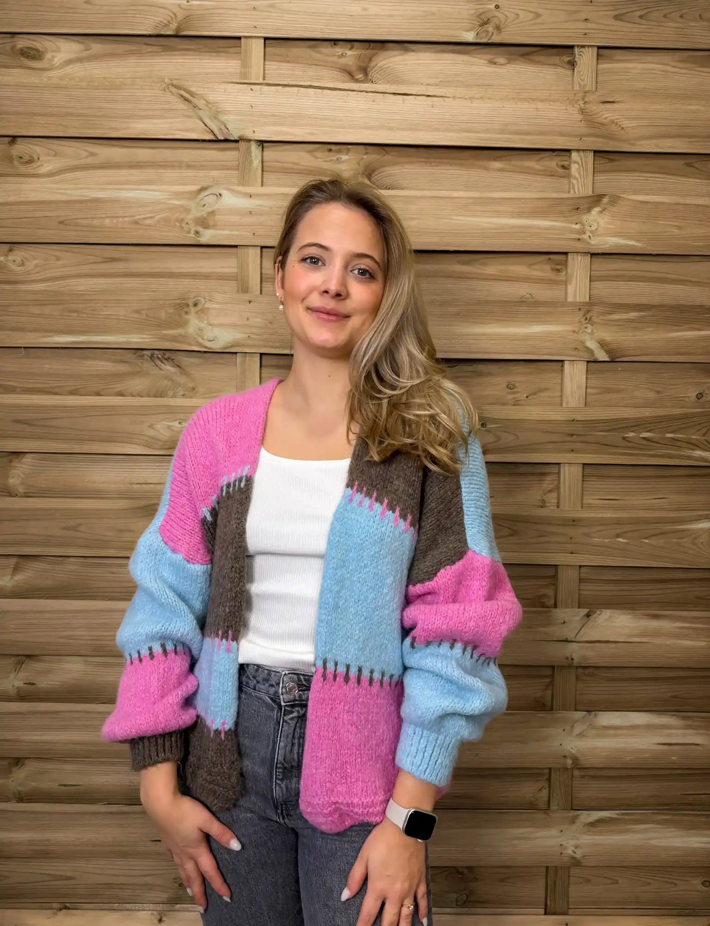 Cardigan "Color Pop" Taupe