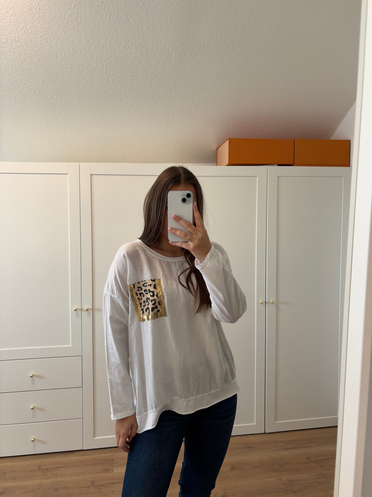 Langarmshirt "Tiger" Weiß