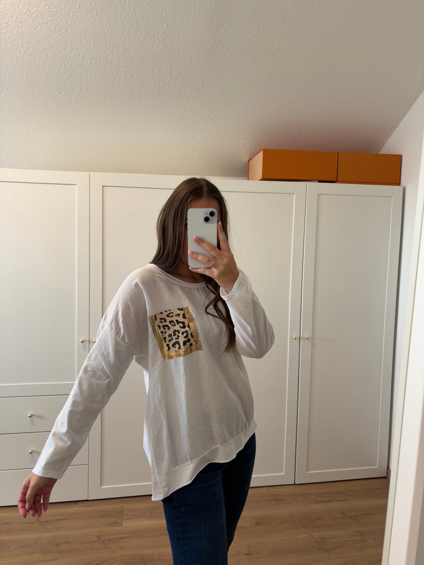 Langarmshirt "Tiger" Weiß