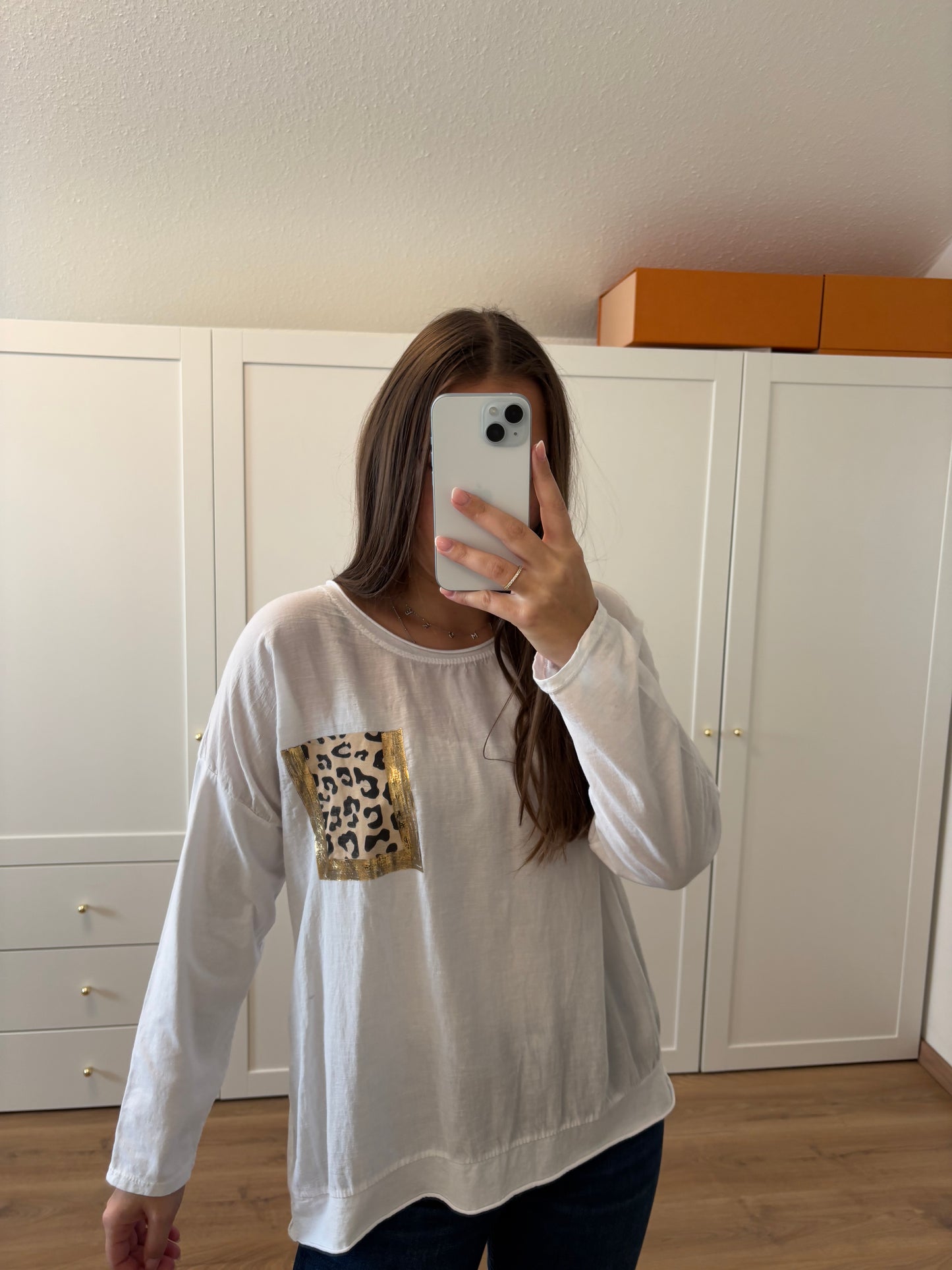 Langarmshirt "Tiger" Weiß