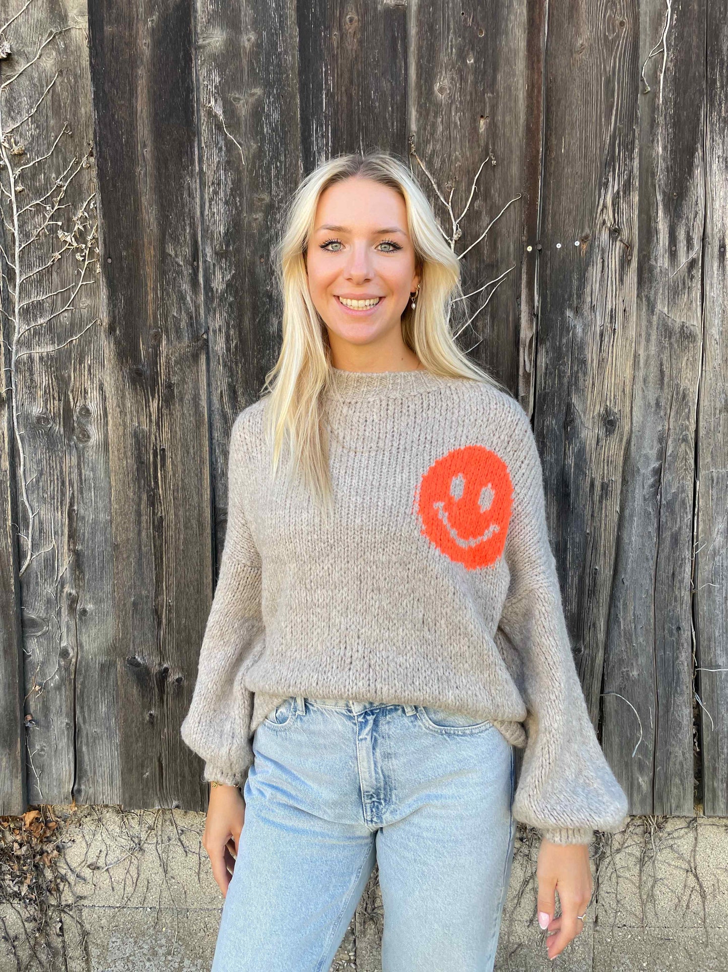 Pullover "Look Back" Taupe