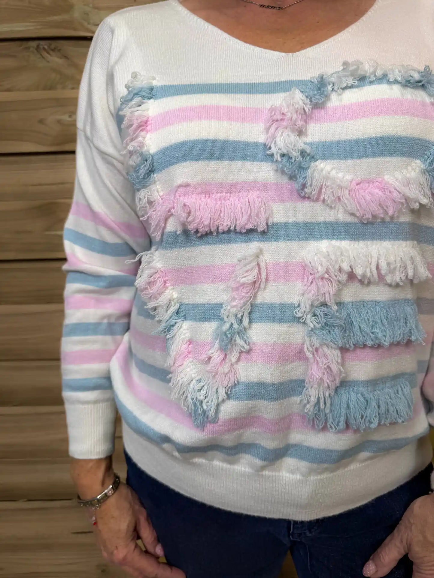 Pullover "Fransenliebe" Rosa