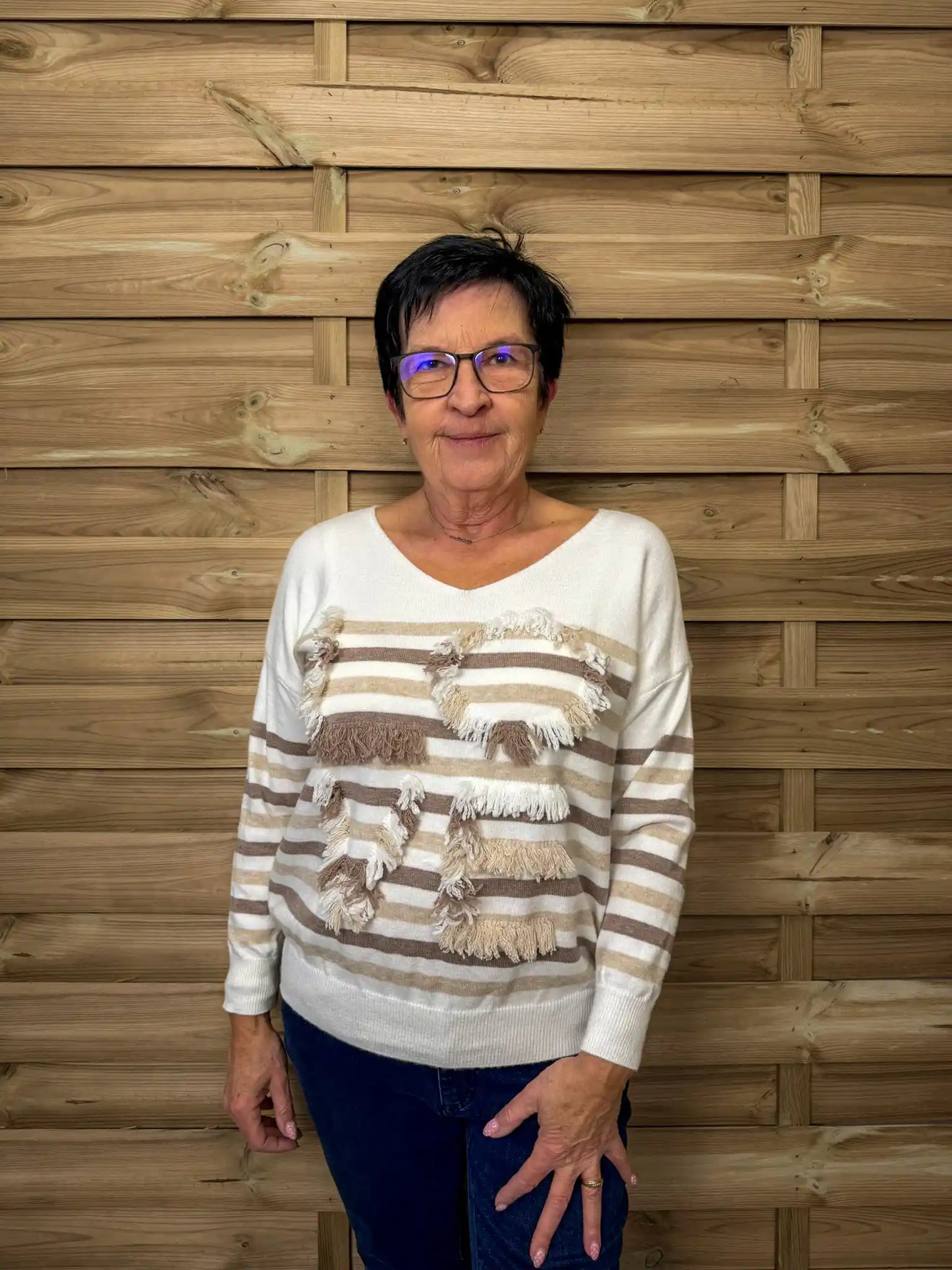 Pullover "Fransenliebe" Braun