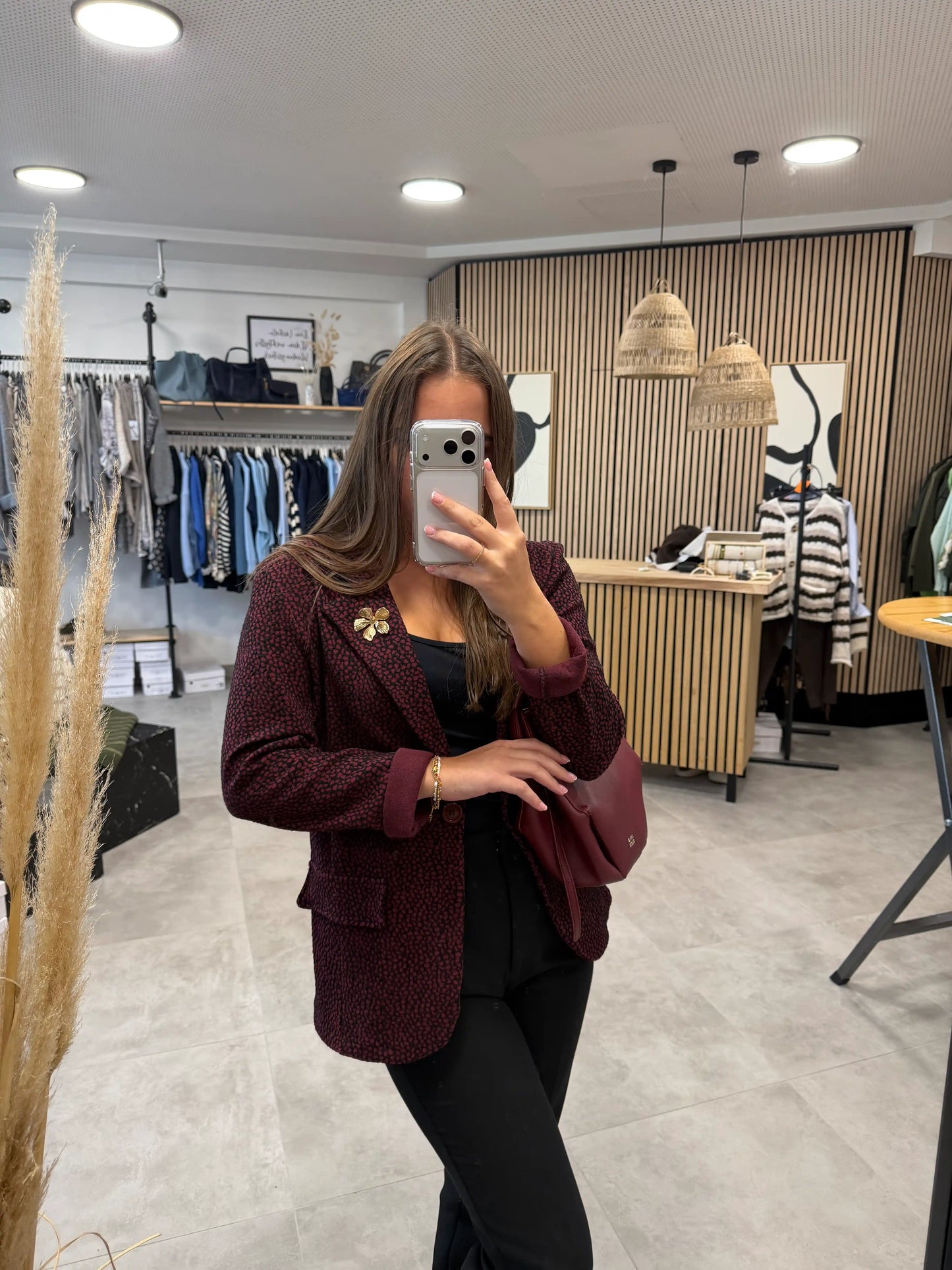 Blazer "Goldblume" Weinrot