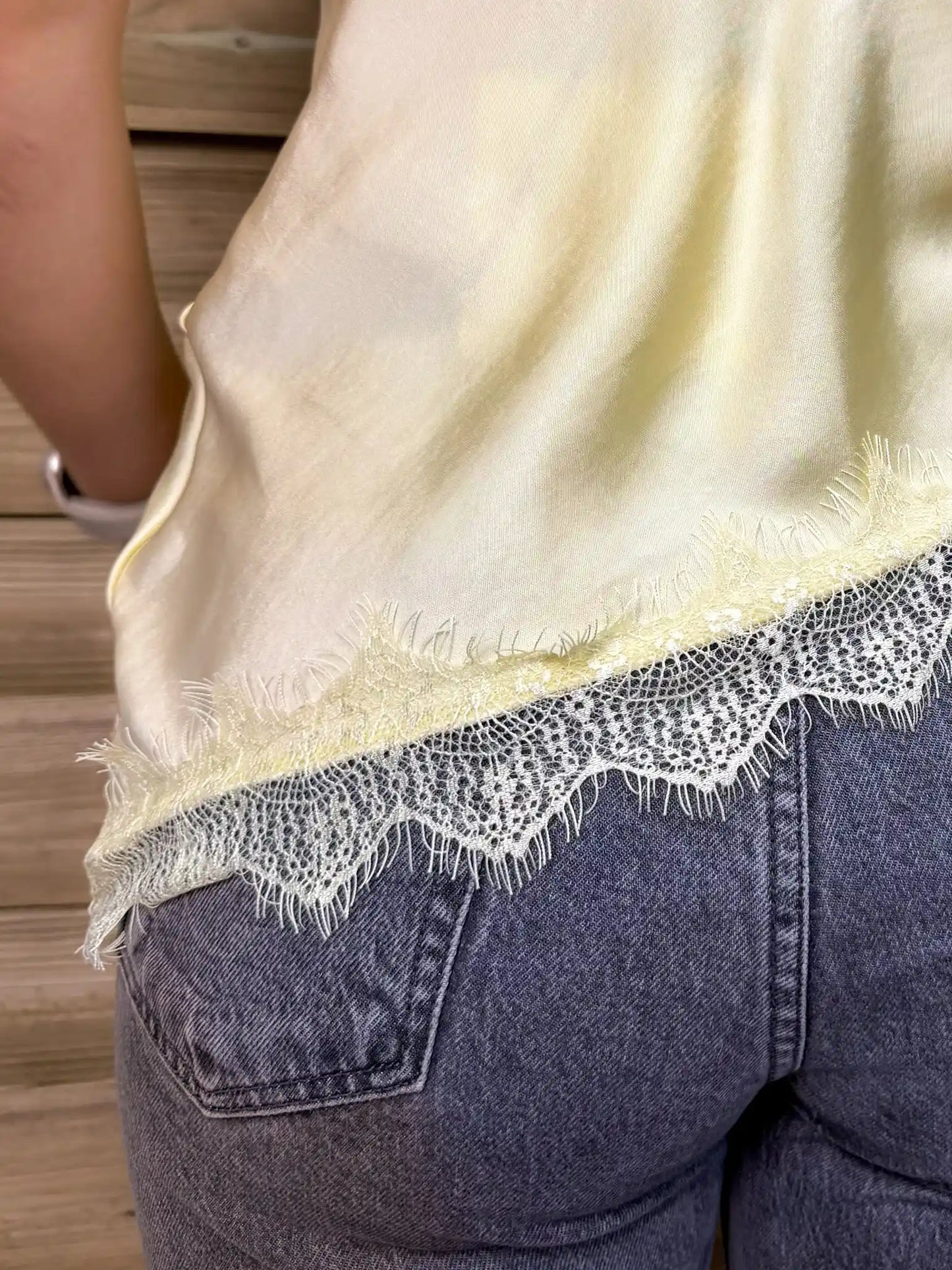 Lace-Top "Leonie" Pastellgelb