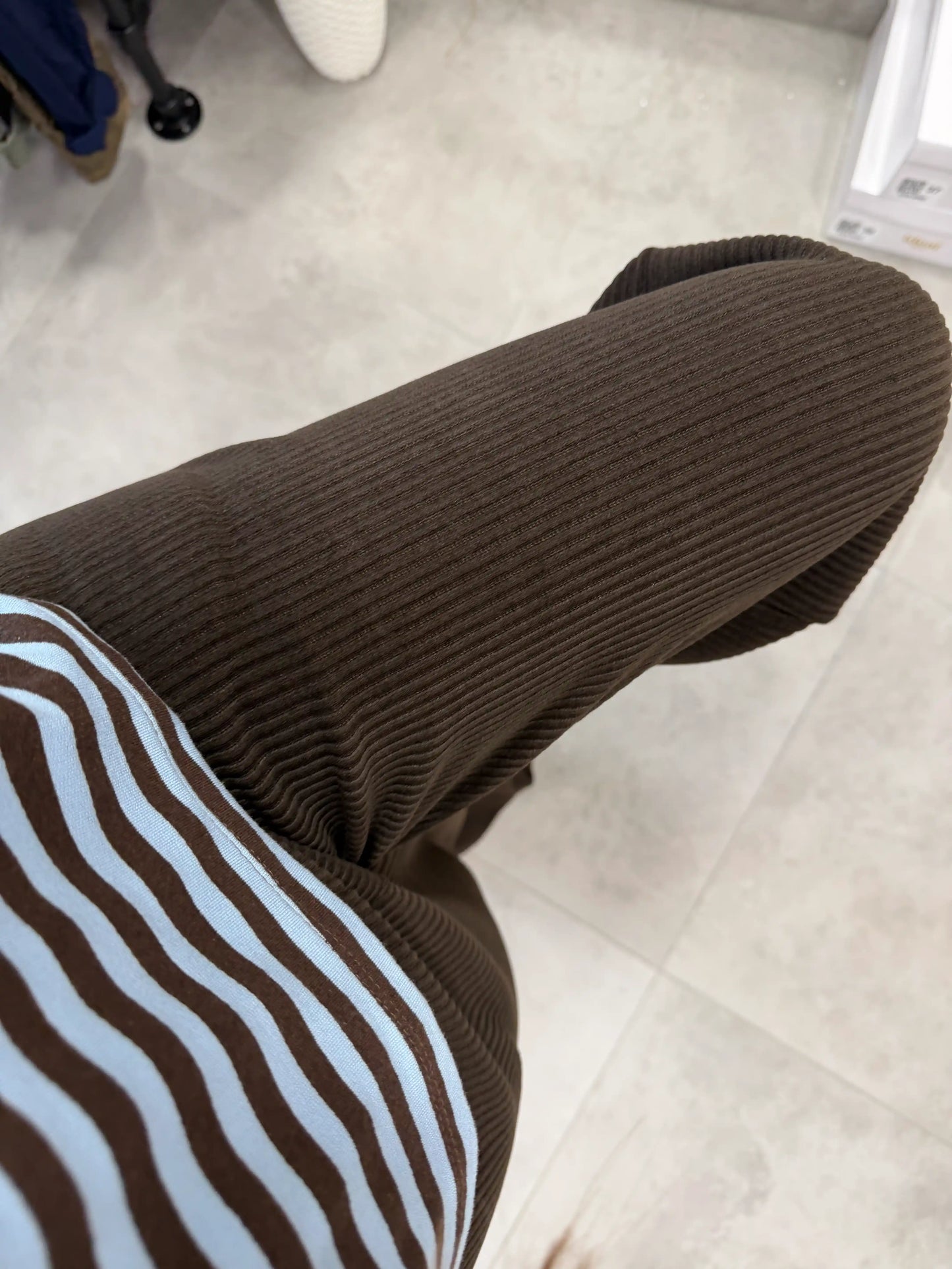 Wide-Leg-Hose "Cordi" Dunkelbraun