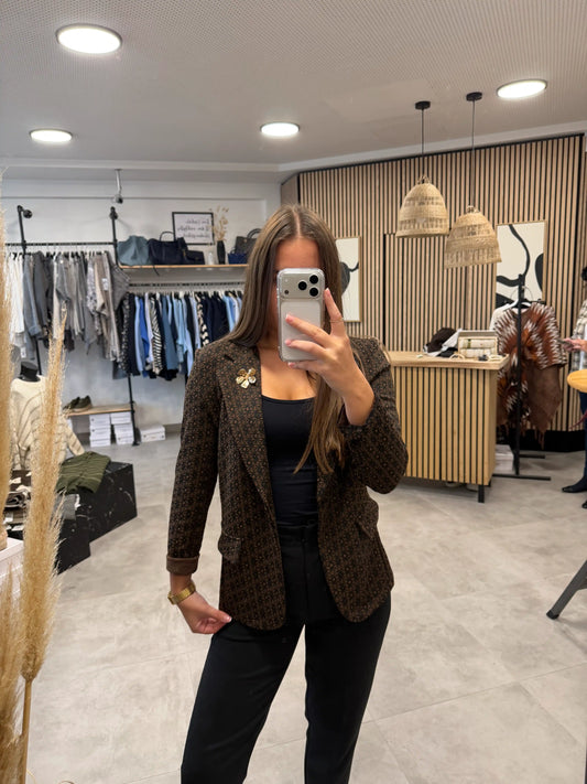 Blazer "Goldblume" Schokobraun