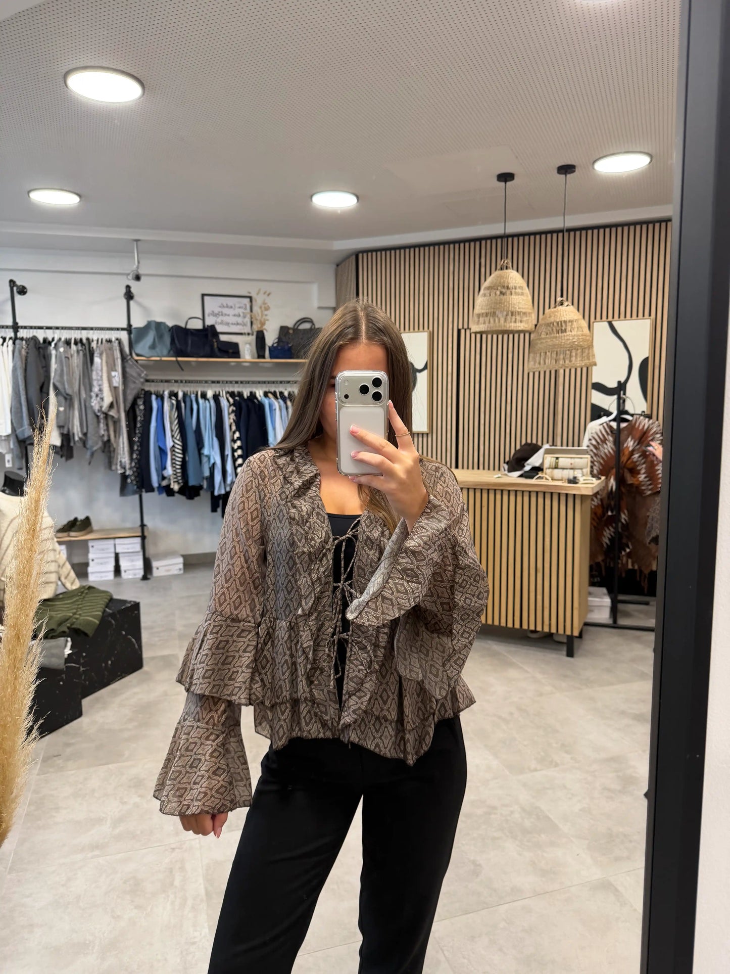 Bluse "Boho" Schokobraun
