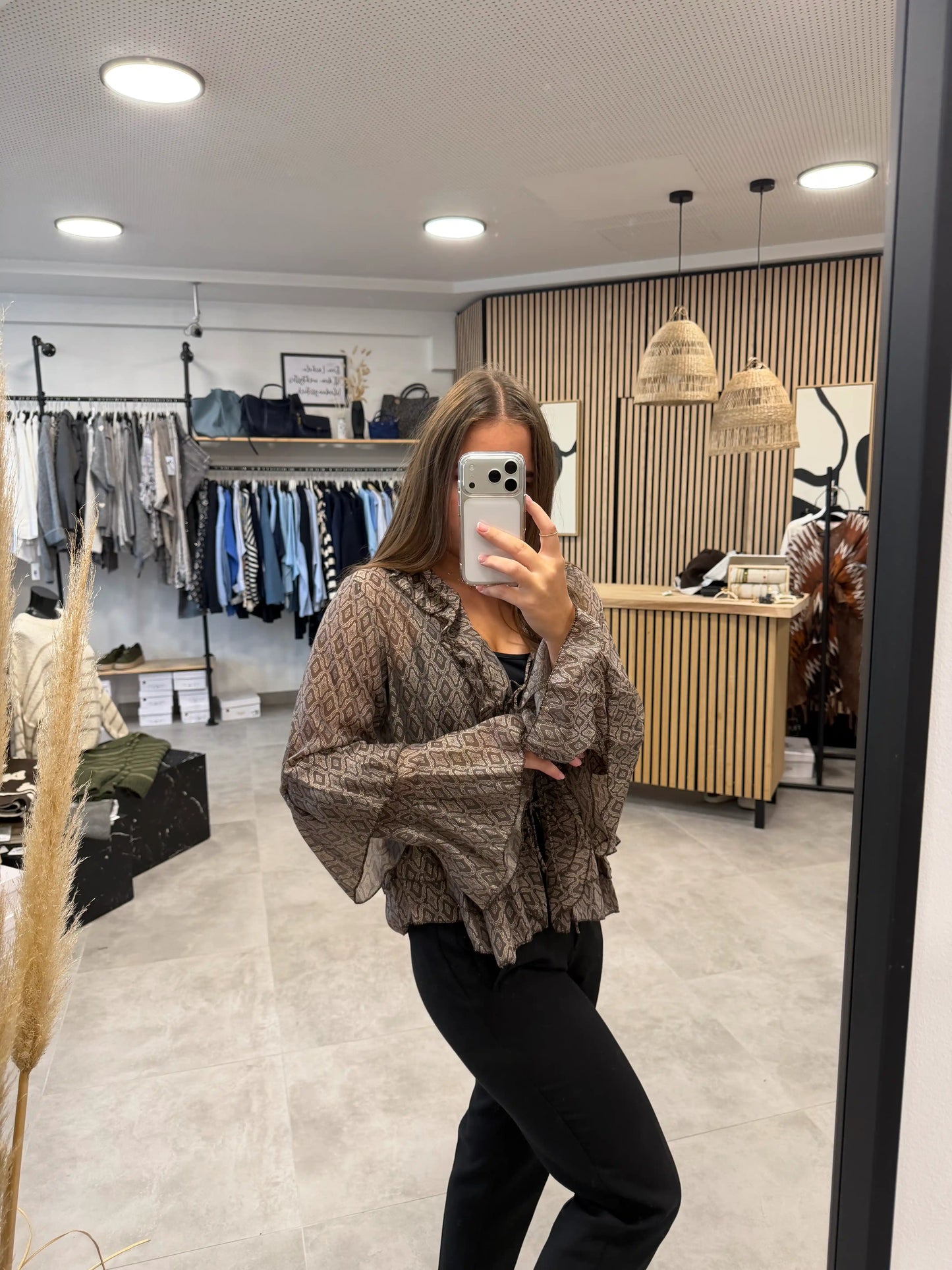 Bluse "Boho" Schokobraun