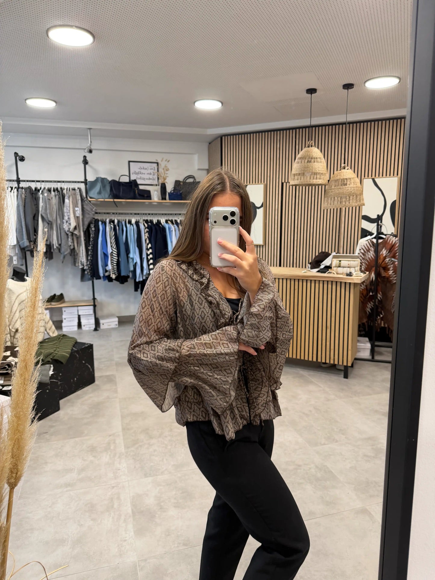 Bluse "Boho" Schokobraun