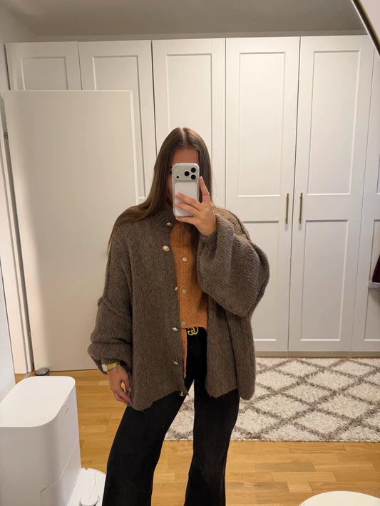 Cardigan "Kuschelgold" Mokka