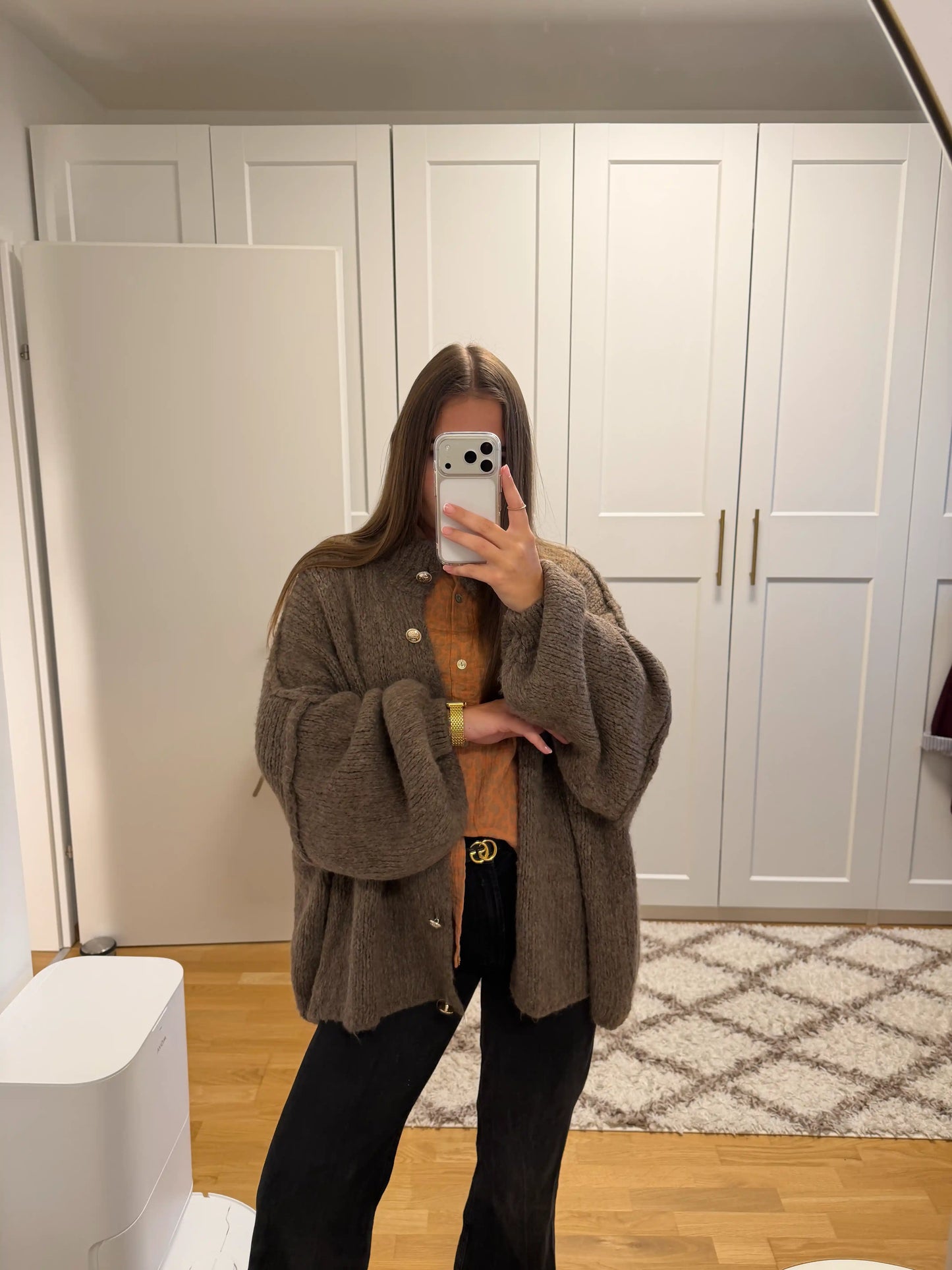 Cardigan "Kuschelgold" Mokka
