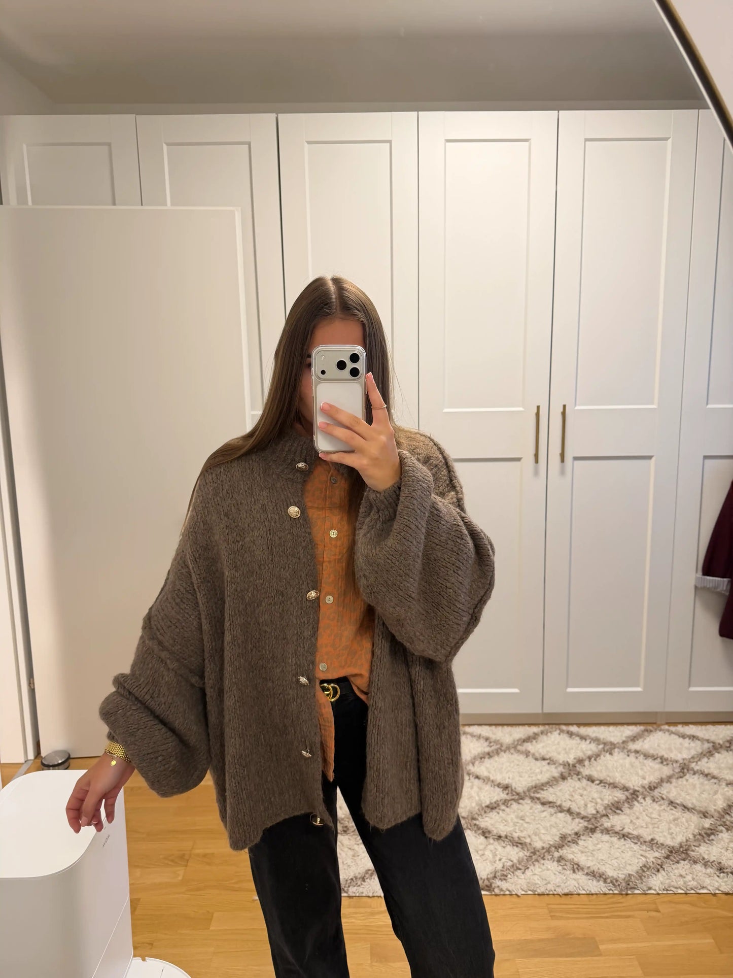 Cardigan "Kuschelgold" Mokka