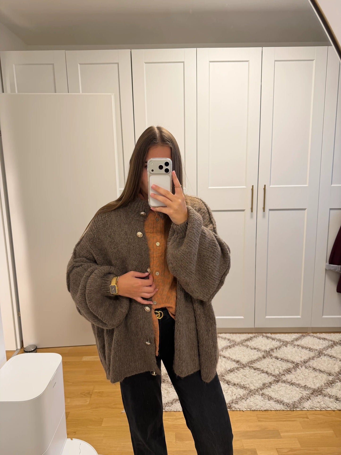Cardigan "Kuschelgold" Mokka