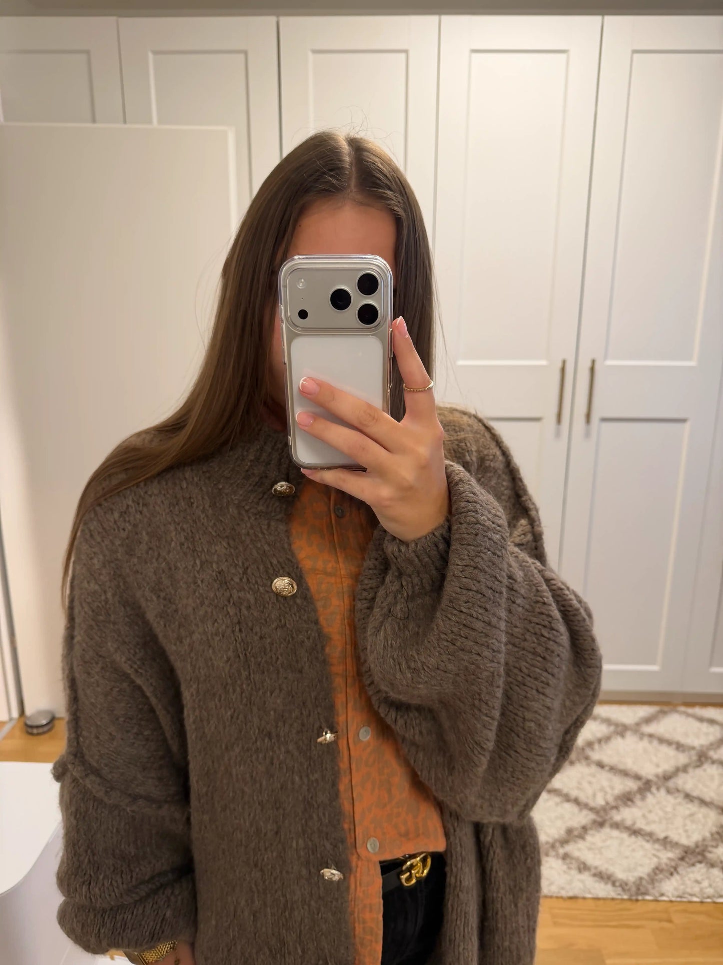 Cardigan "Kuschelgold" Mokka