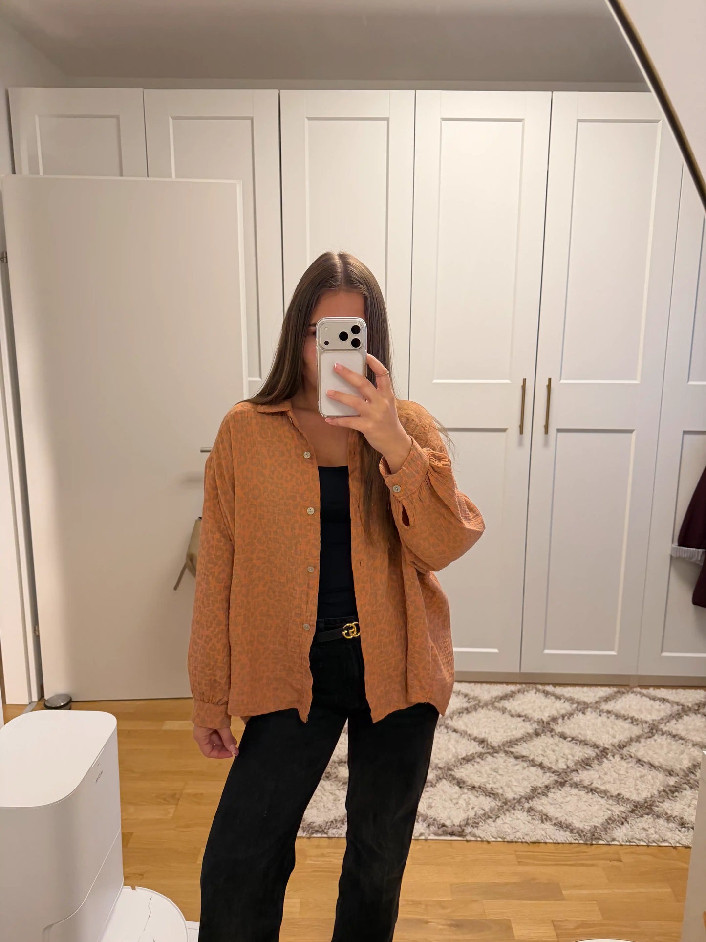Musselinbluse "Leo" Terracotta