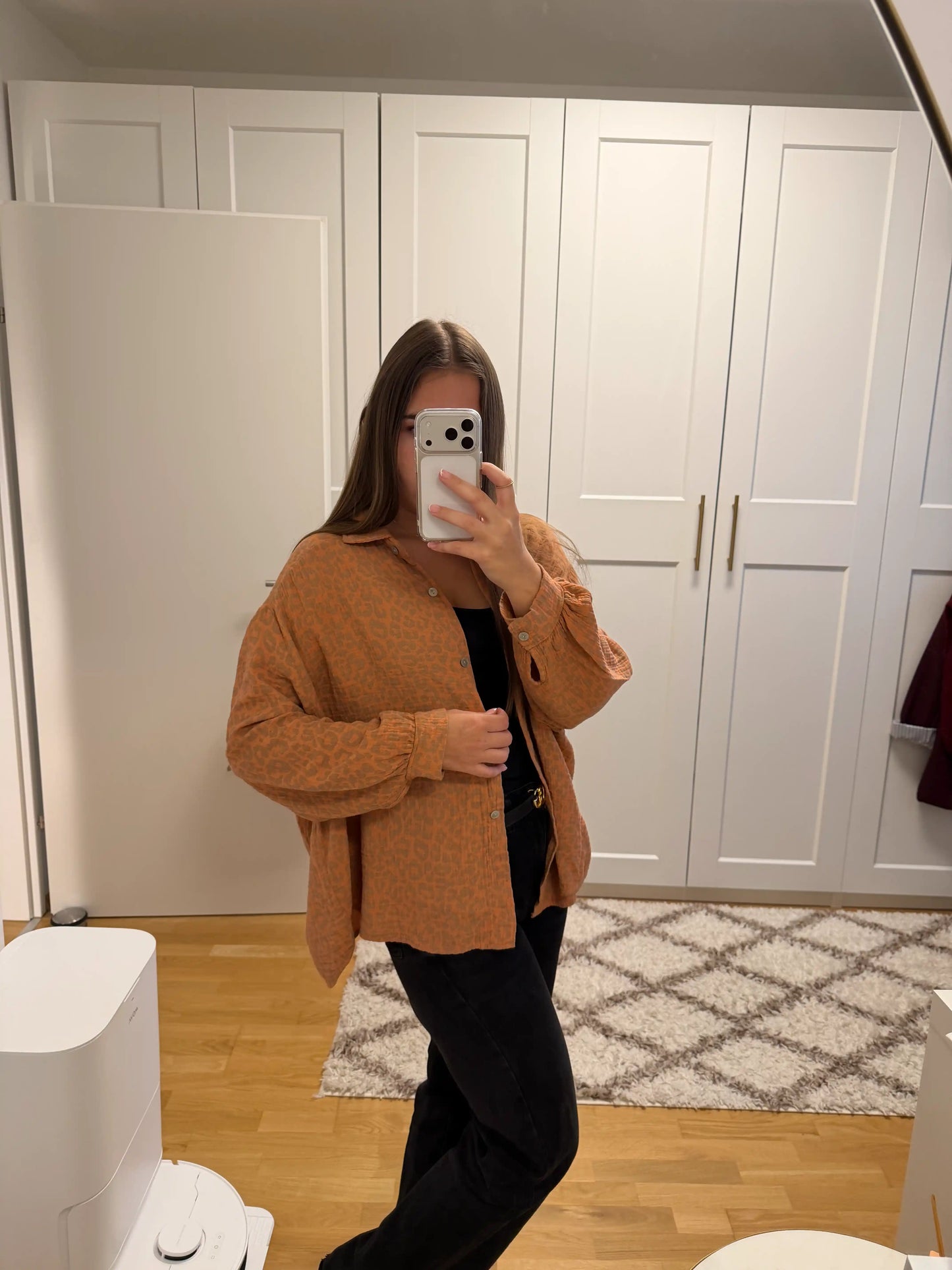 Musselinbluse "Leo" Terracotta
