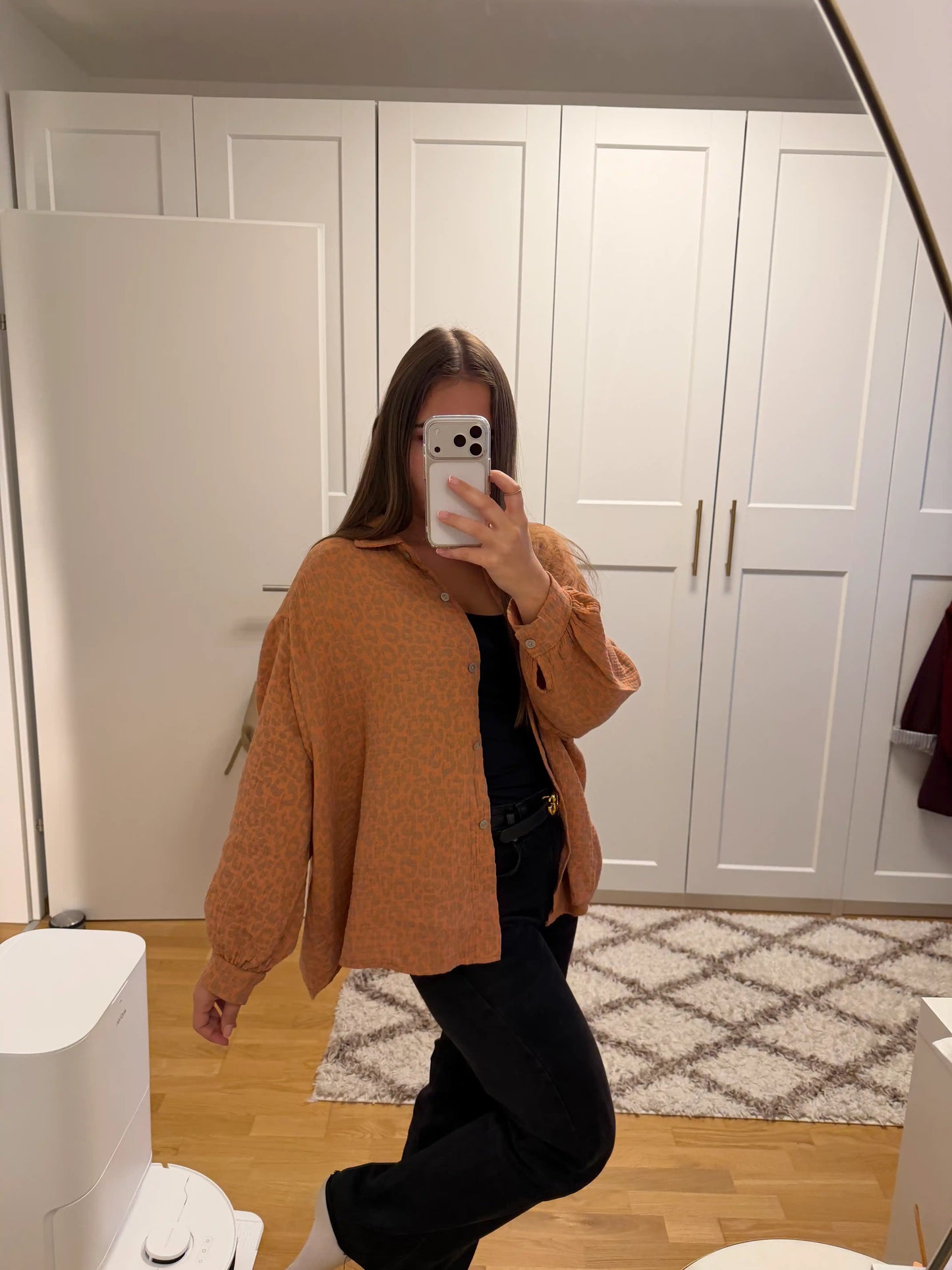 Musselinbluse "Leo" Terracotta