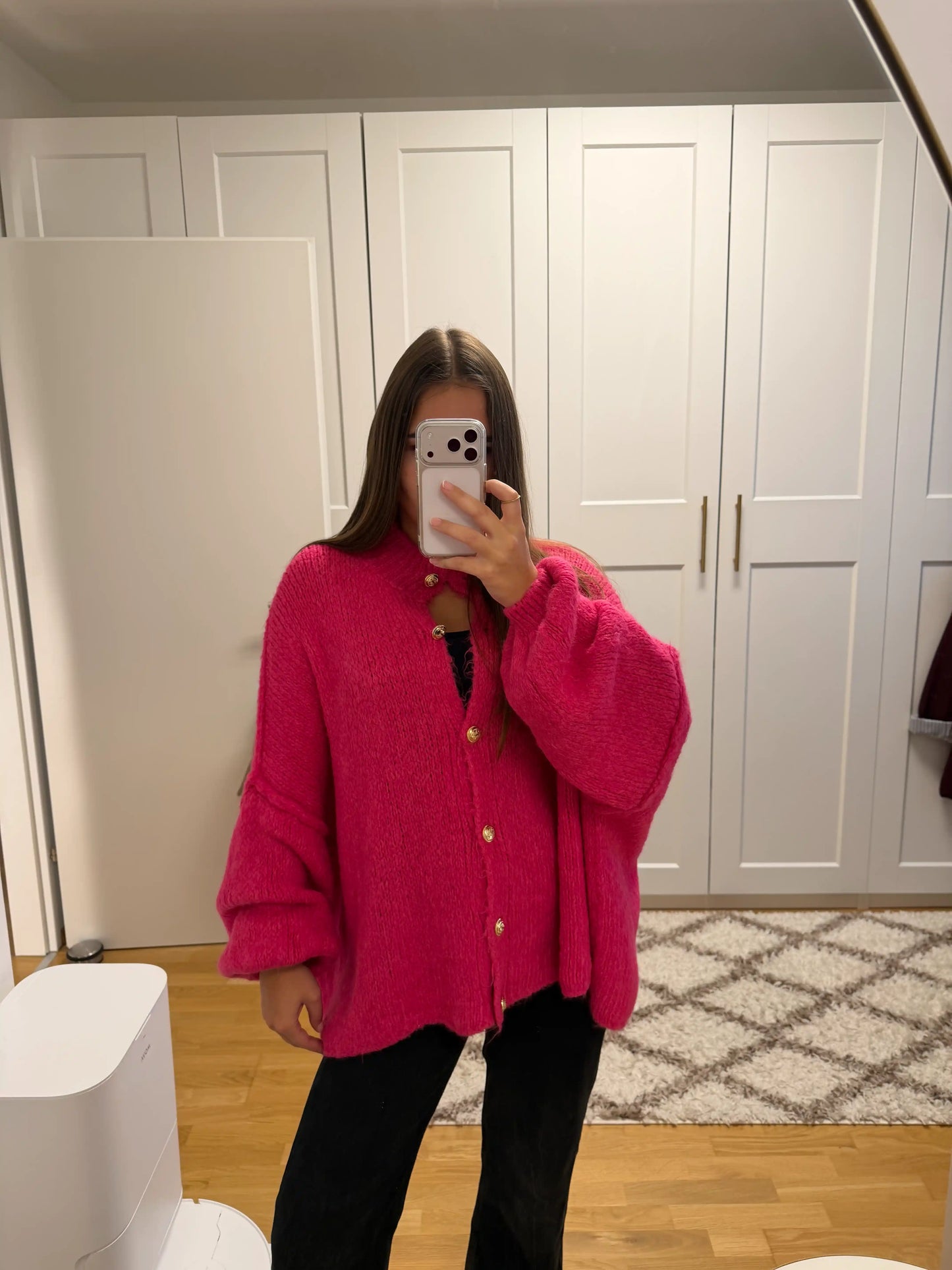Cardigan "Kuschelgold" Pink